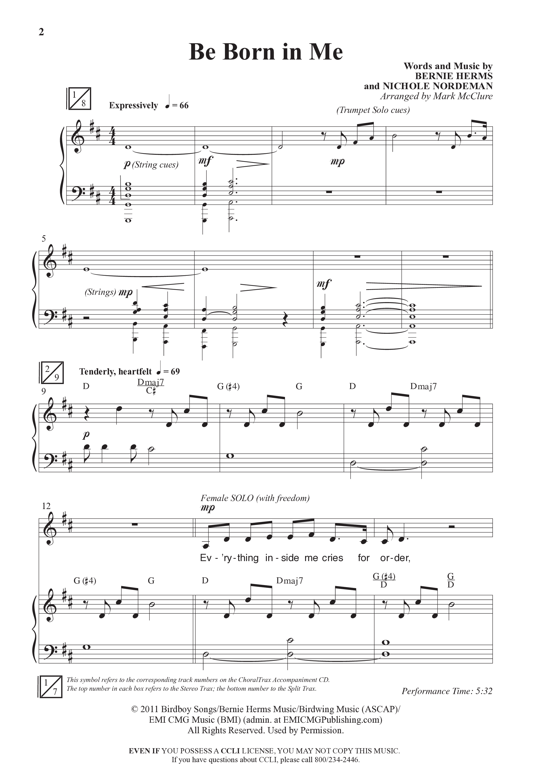 Be Born In Me (Choral Anthem SATB) Anthem (SATB/Piano) (Word Music Choral / Arr. Mark McClure / Orch. Phillip Keveren)