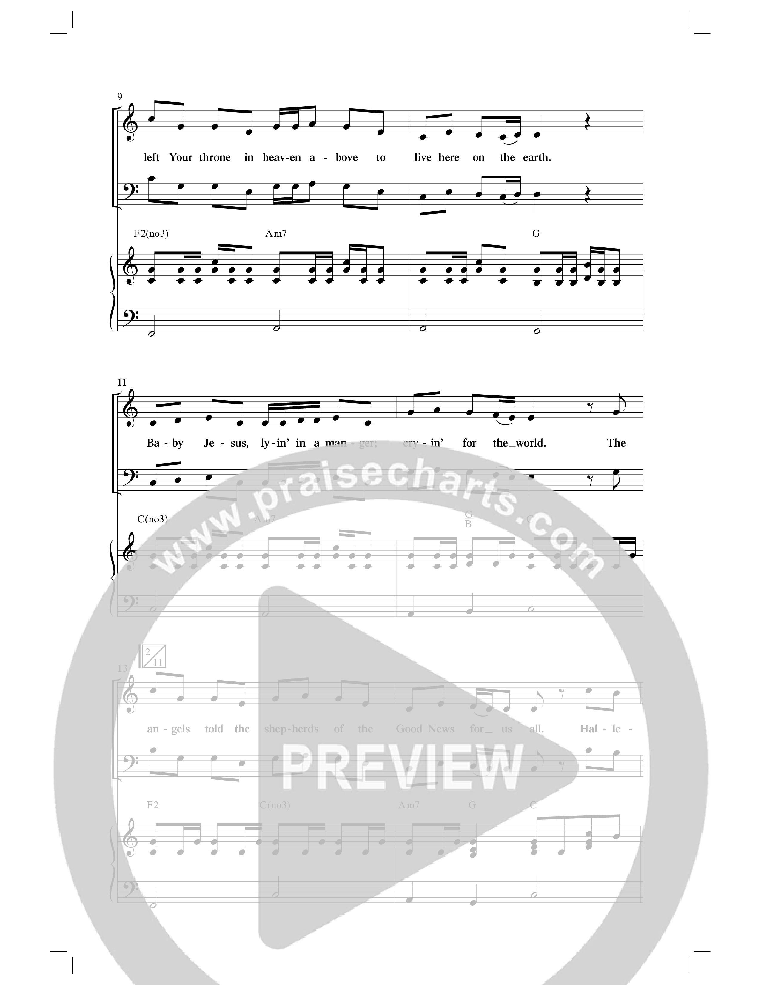 Born In Bethlehem (Choral Anthem SATB) Anthem (SATB/Piano) (Word Music Choral / Arr. Cliff Duren)