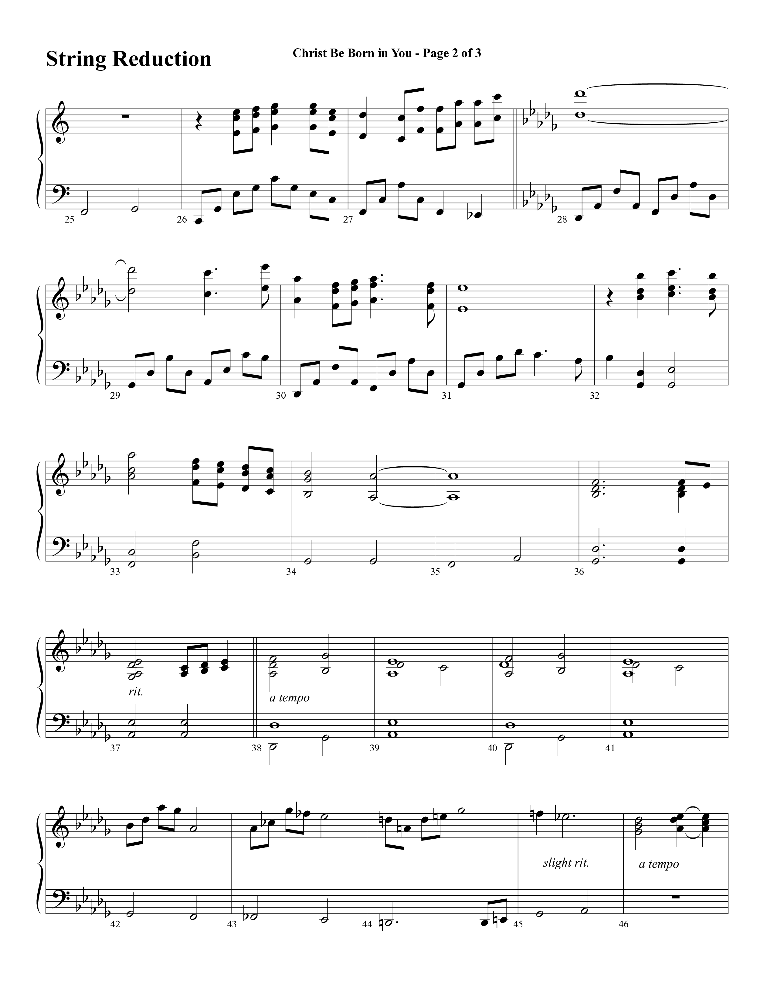 Christ Be Born In You (Choral Anthem SATB) String Reduction (Word Music Choral / Arr. David Clydesdale)