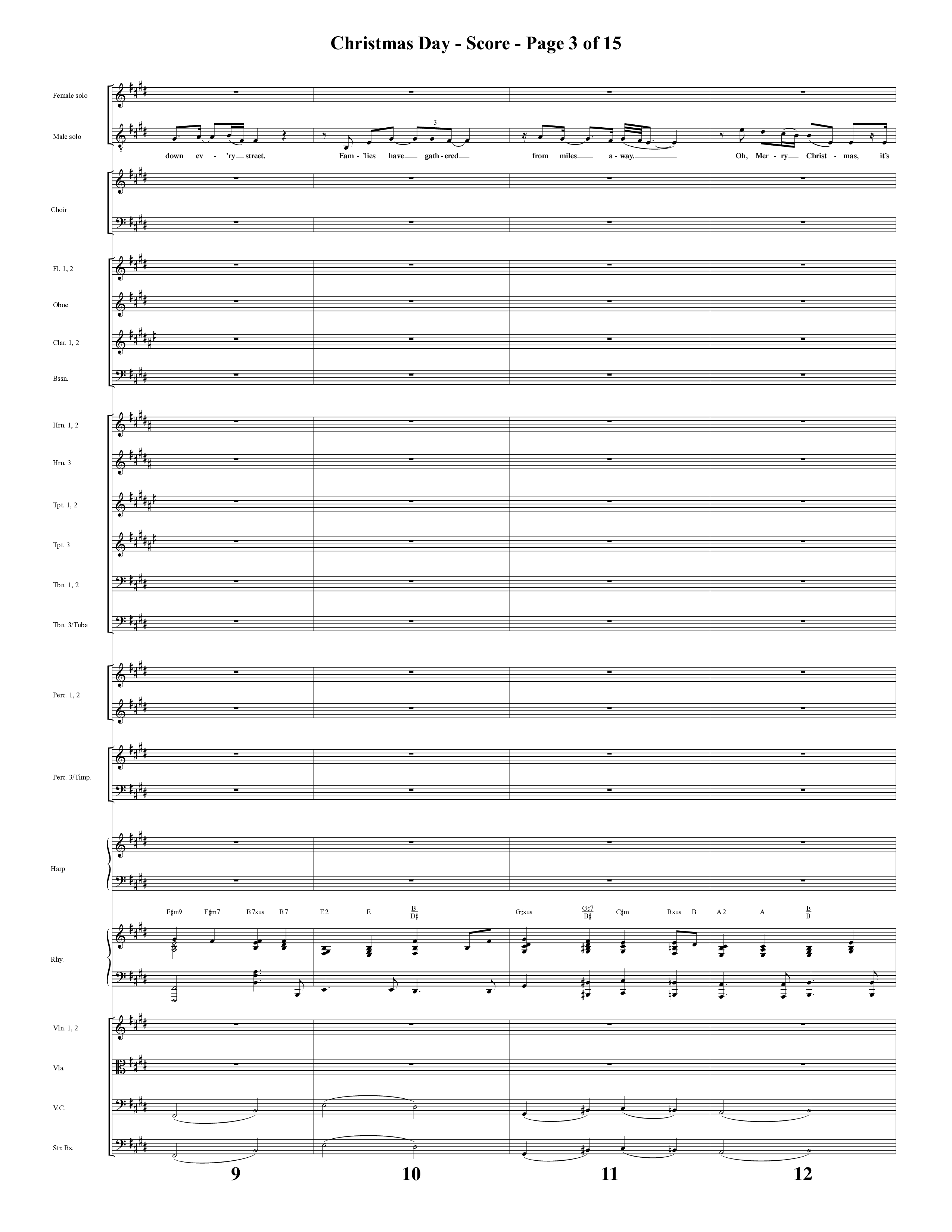 Christmas Day (Choral Anthem SATB) Conductor's Score (Word Music Choral / Arr. David Clydesdale)