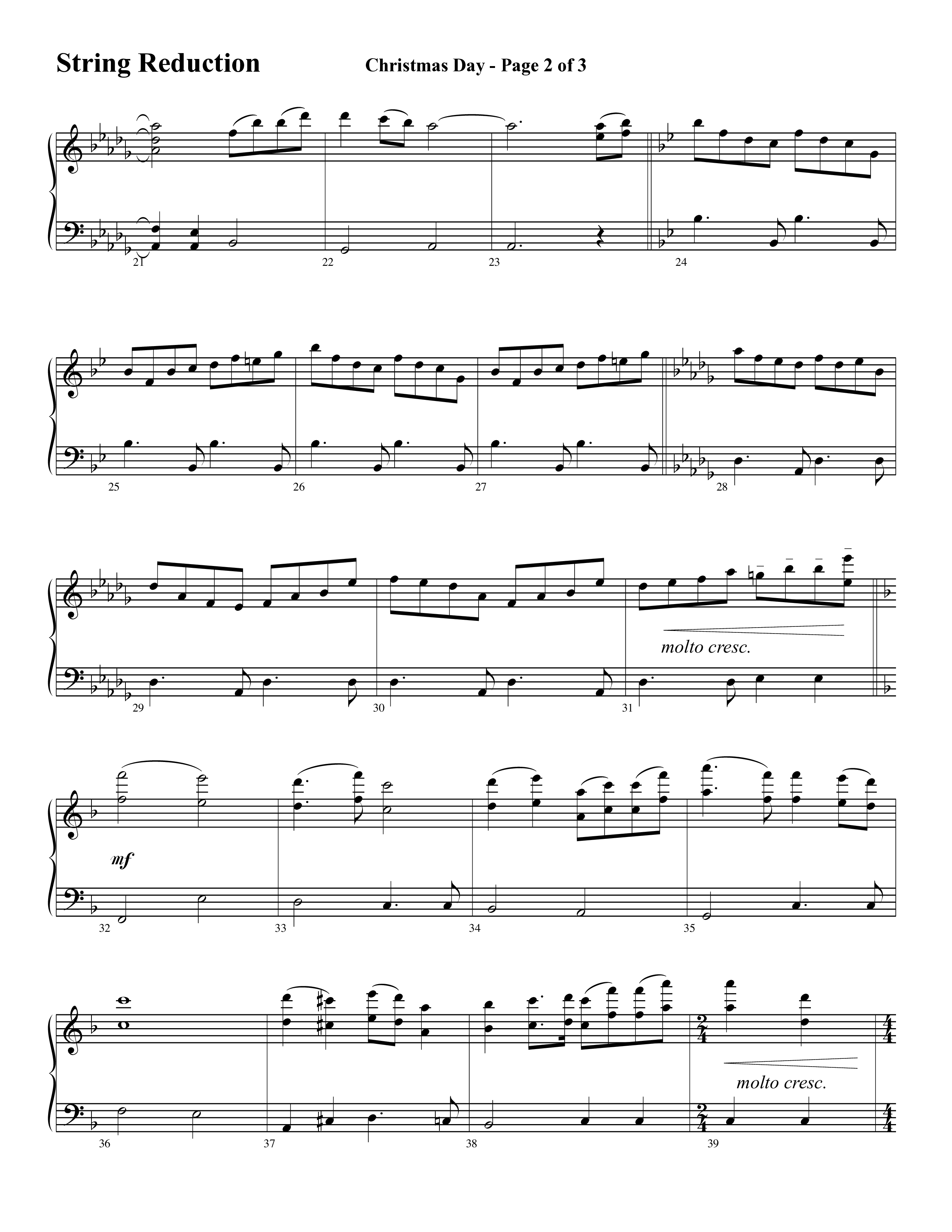 Christmas Day (Choral Anthem SATB) String Reduction (Word Music Choral / Arr. David Clydesdale)