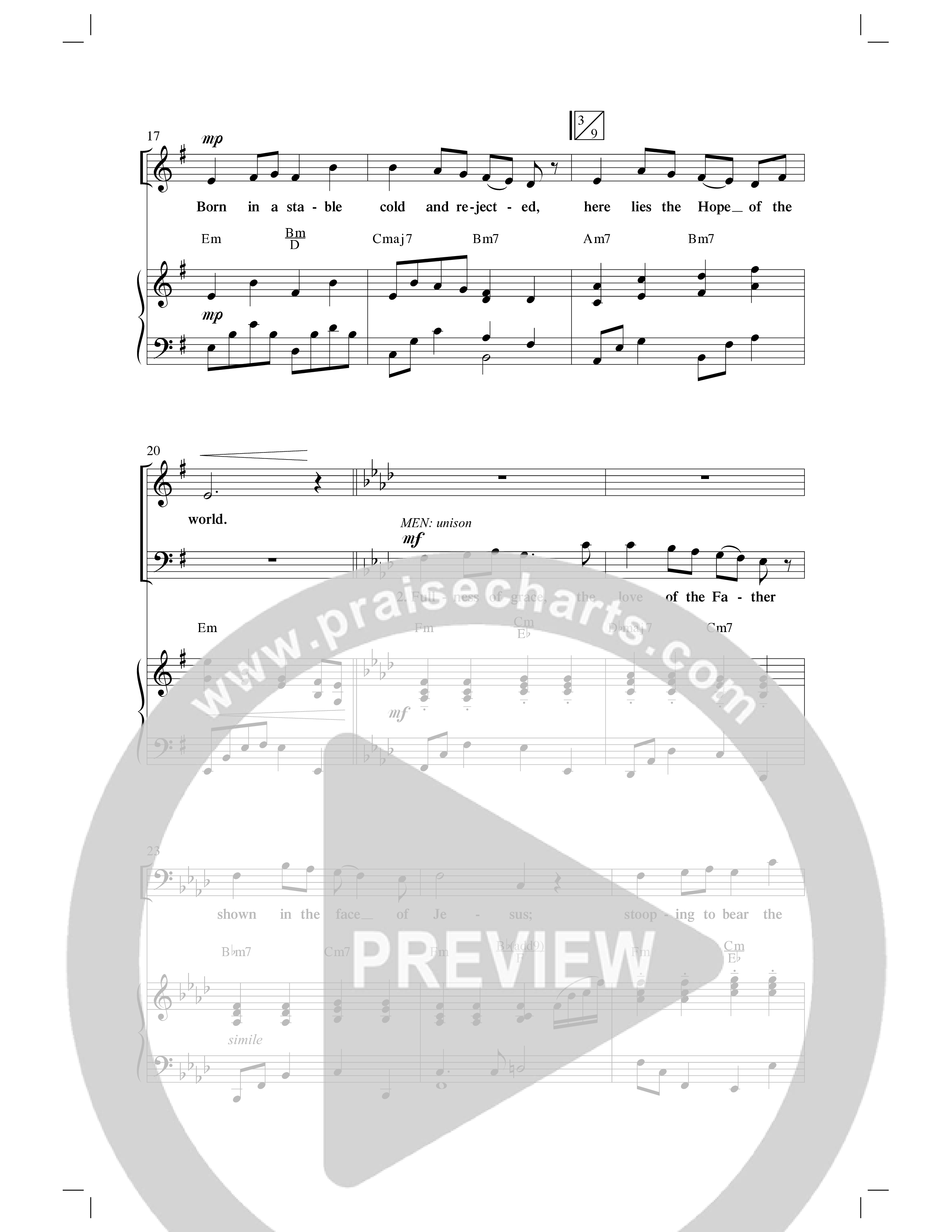 Fullness Of Grace (Choral Anthem SATB) Anthem (SATB/Piano) (Word Music Choral / Arr. Tom Fettke / Orch. Camp Kirkland)
