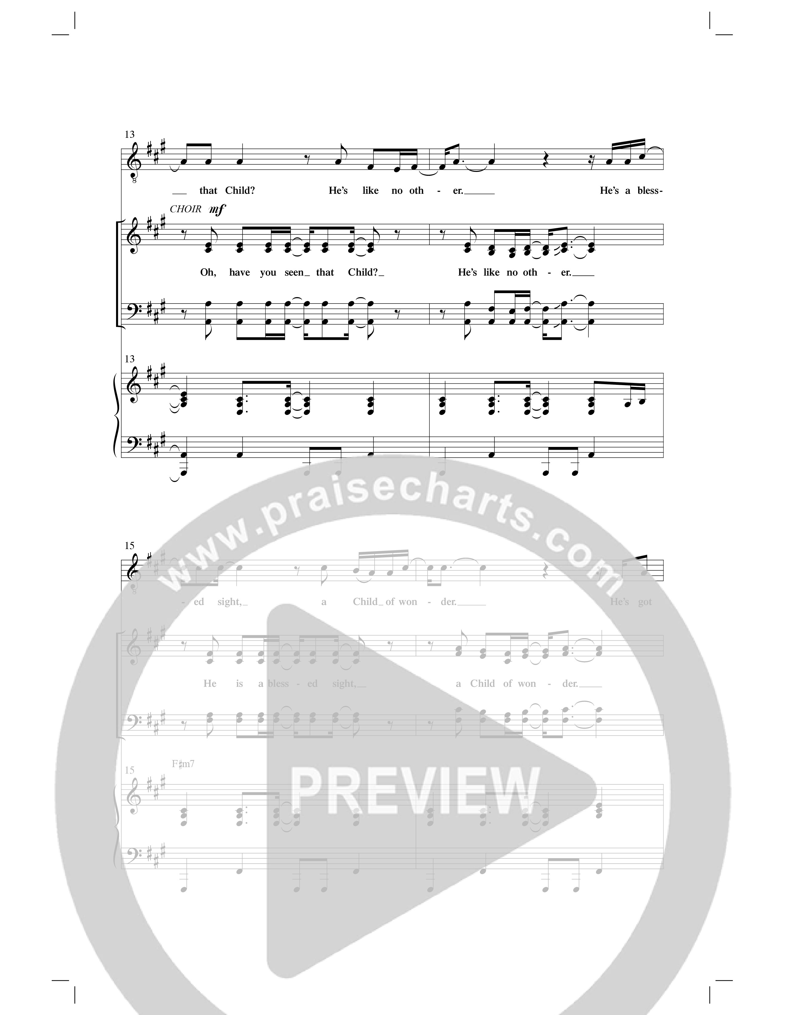 Have You Seen That Child (Choral Anthem SATB) Anthem (SATB/Piano) (Word Music Choral / Arr. Cliff Duren)