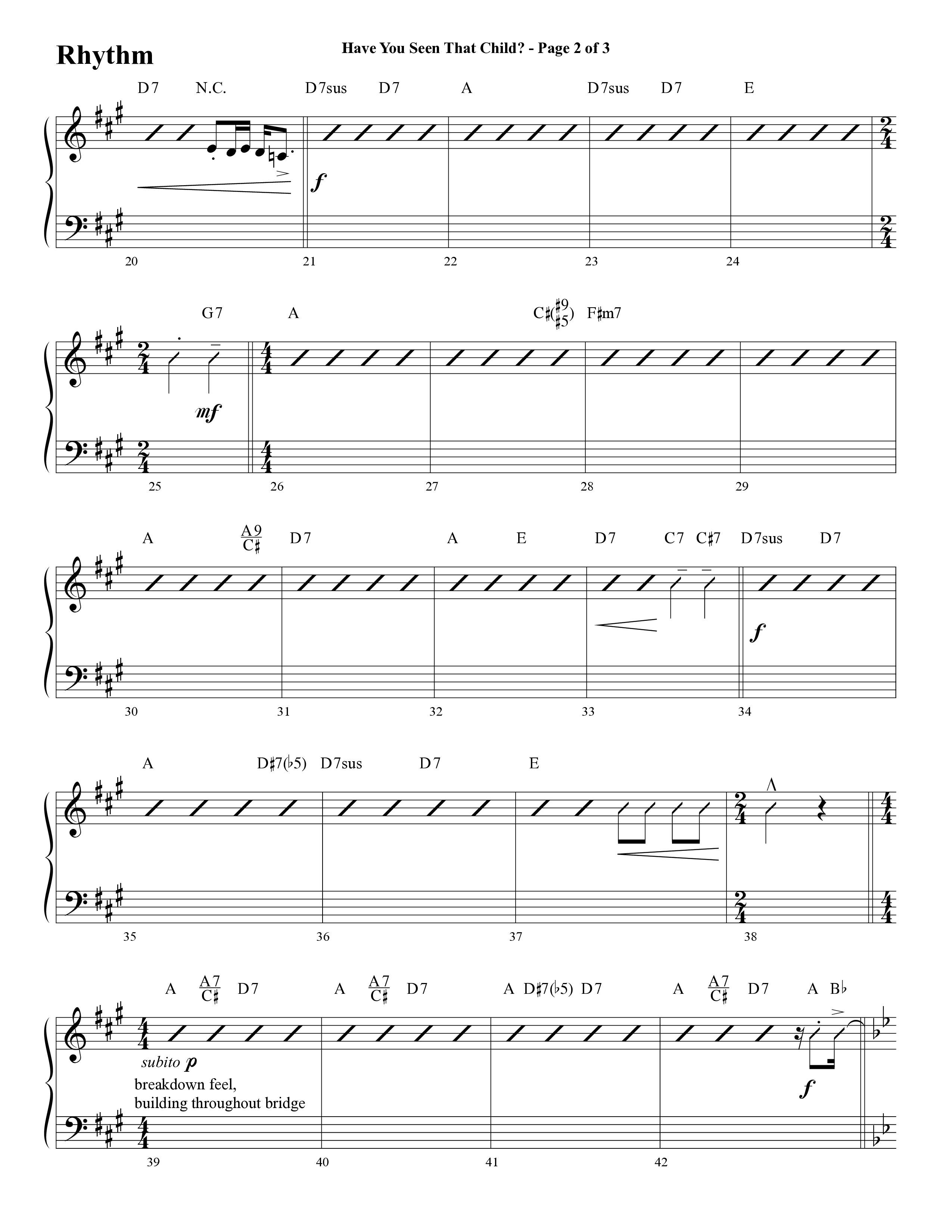 Have You Seen That Child (Choral Anthem SATB) Rhythm Chart (Word Music Choral / Arr. Cliff Duren)
