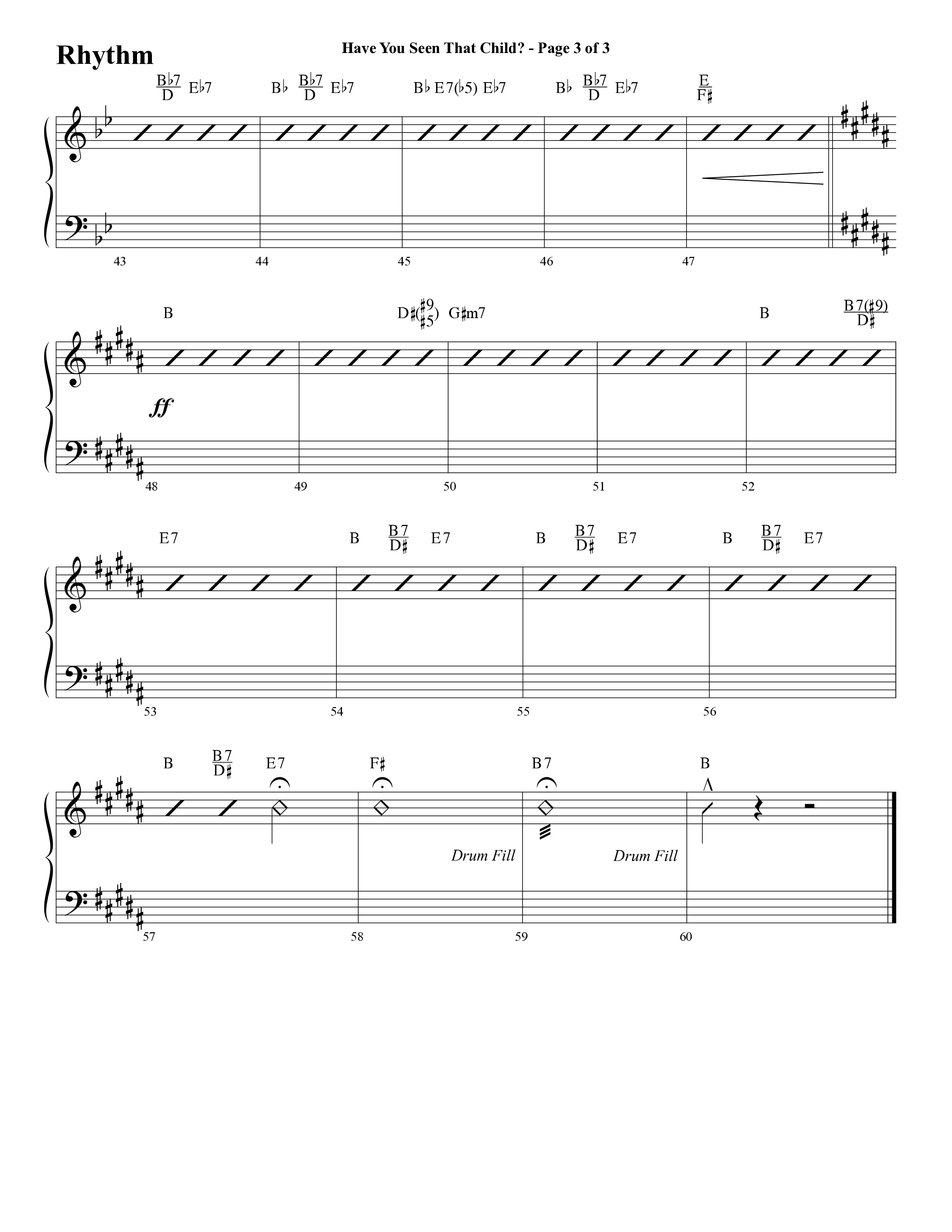 Have You Seen That Child (Choral Anthem SATB) Rhythm Chart (Word Music Choral / Arr. Cliff Duren)