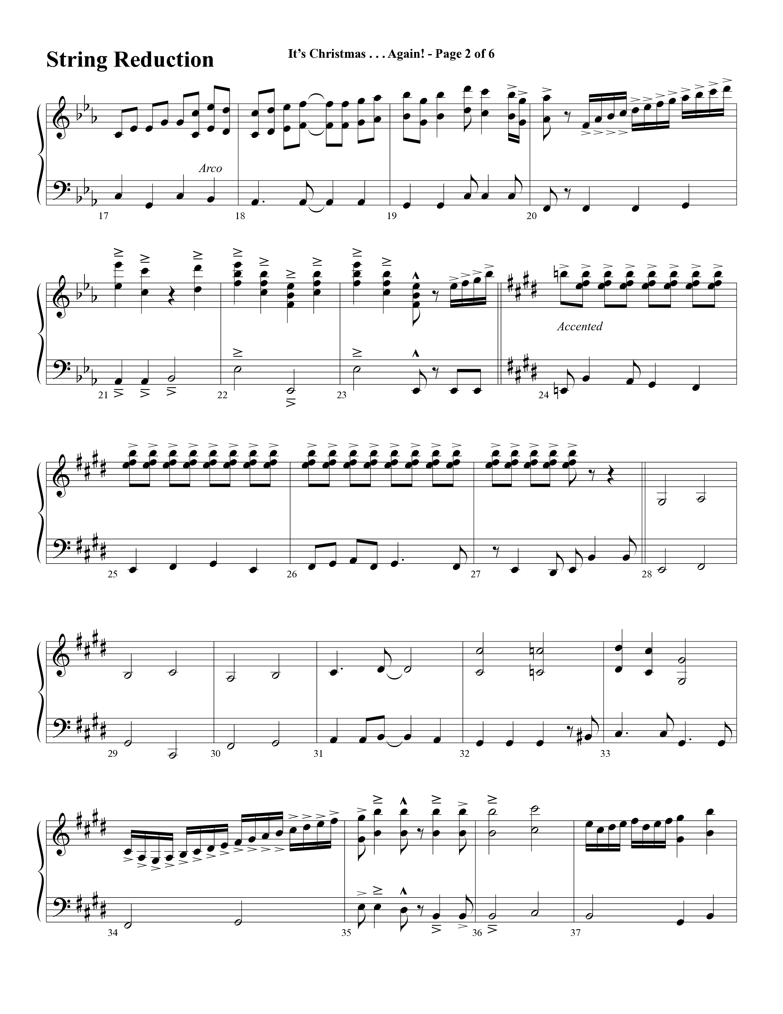 It's Christmas Again (Choral Anthem SATB) String Reduction (Word Music Choral / Arr. David Clydesdale)