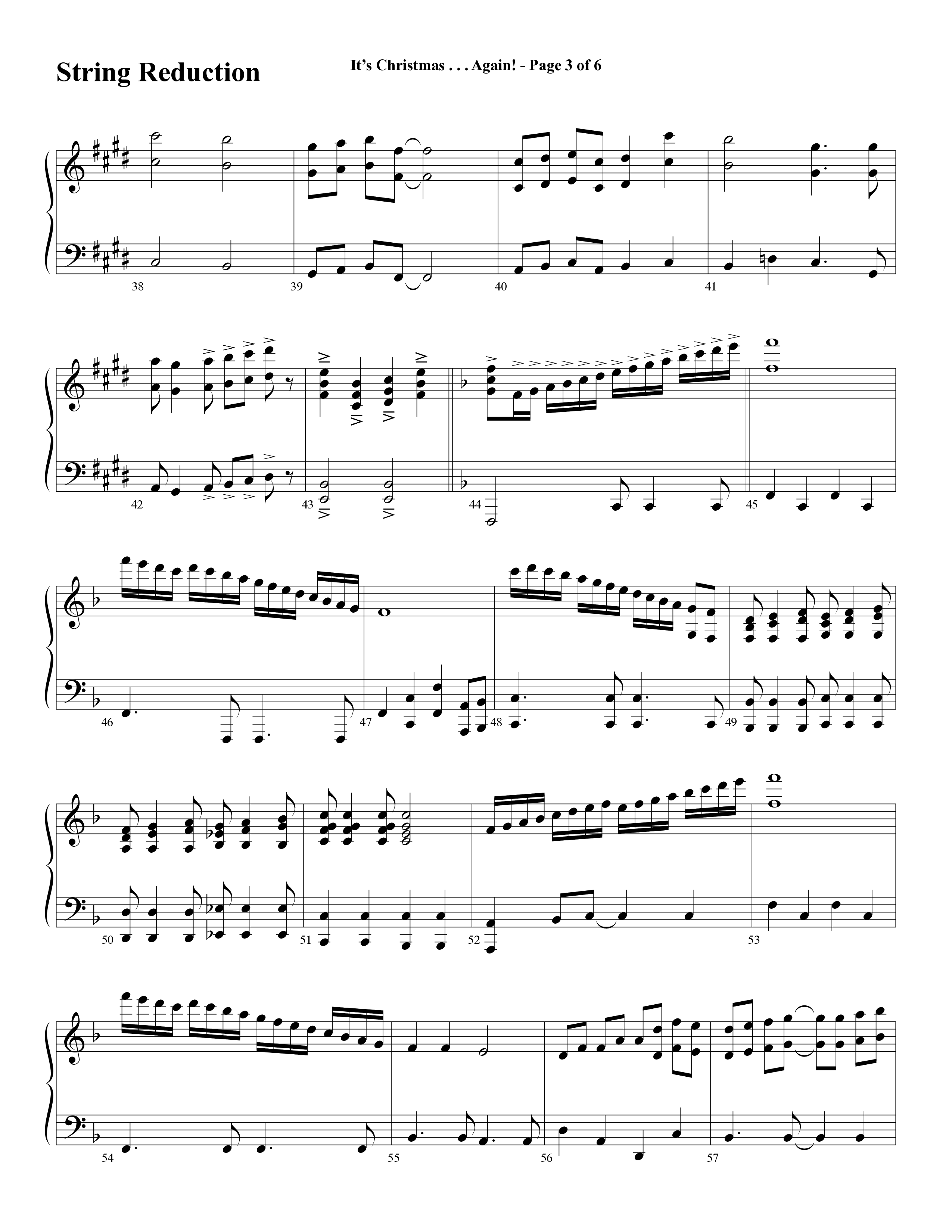 It's Christmas Again (Choral Anthem SATB) String Reduction (Word Music Choral / Arr. David Clydesdale)