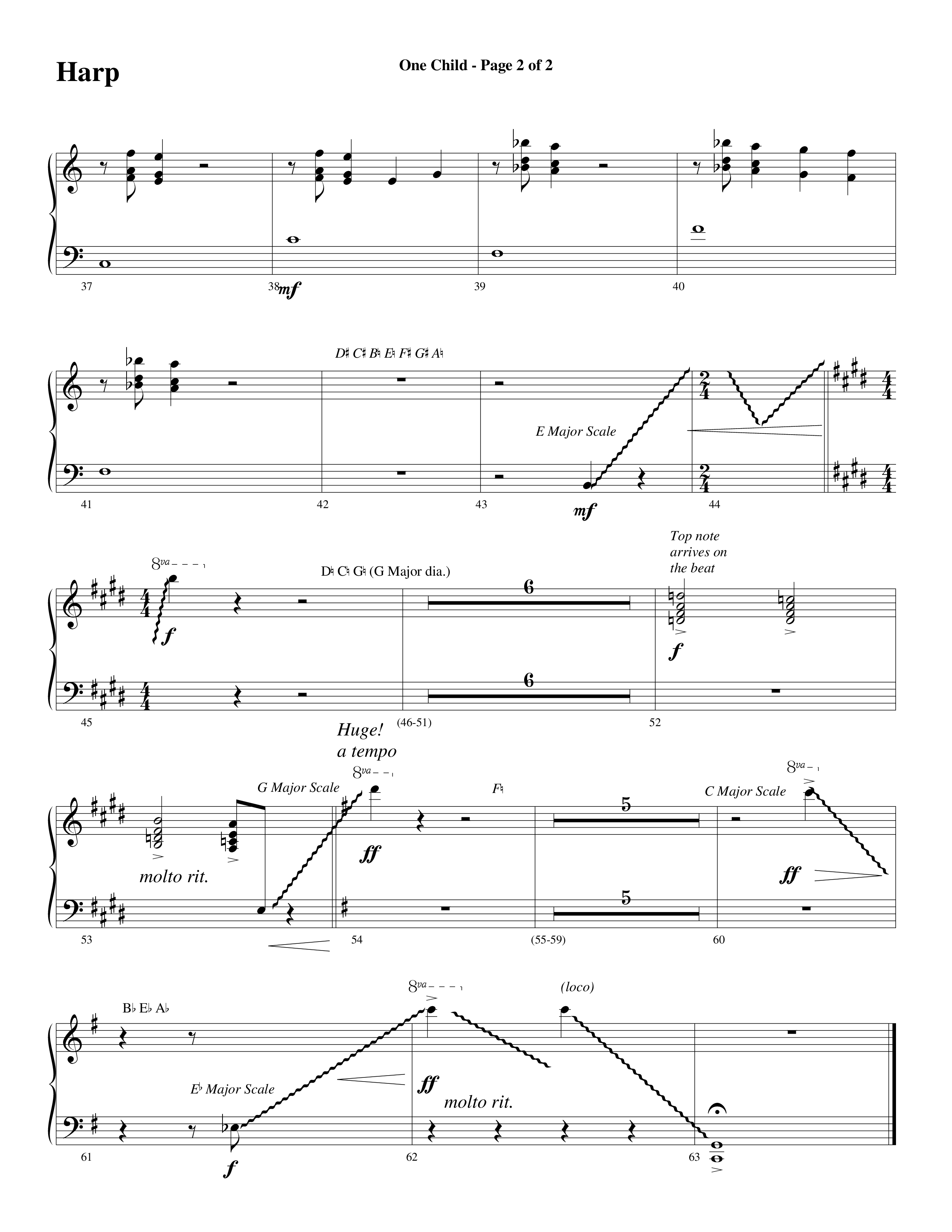 One Child (Choral Anthem SATB) Harp (Word Music Choral / Arr. Mark McClure / Orch. Carl Marsh)