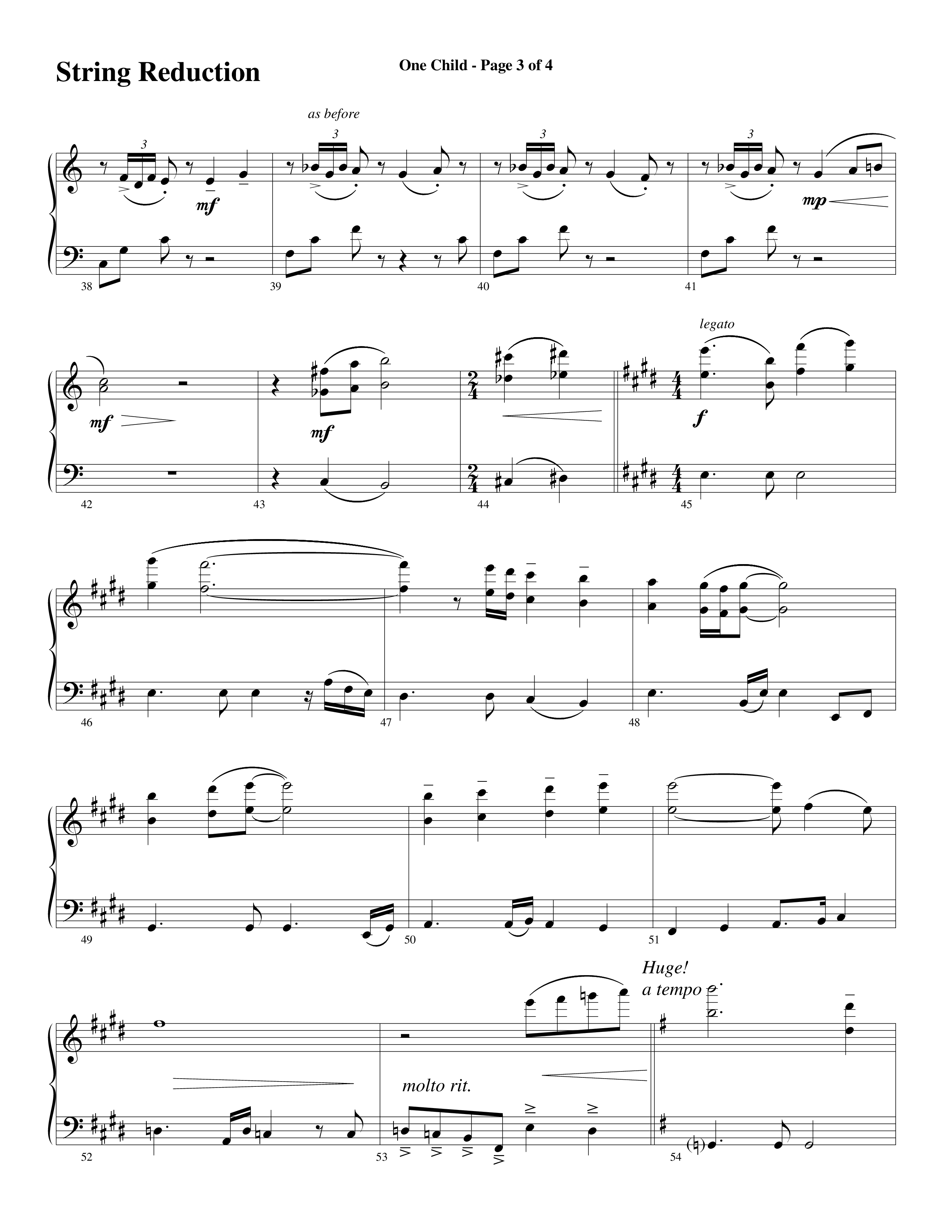 One Child (Choral Anthem SATB) String Reduction (Word Music Choral / Arr. Mark McClure / Orch. Carl Marsh)