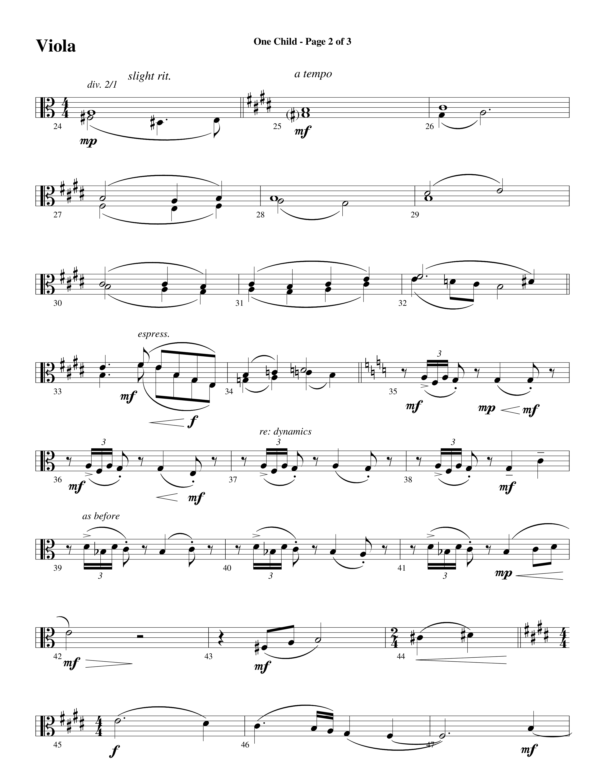 One Child Viola (Word Music Choral / Arr. Mark McClure / Orch. Carl Marsh)