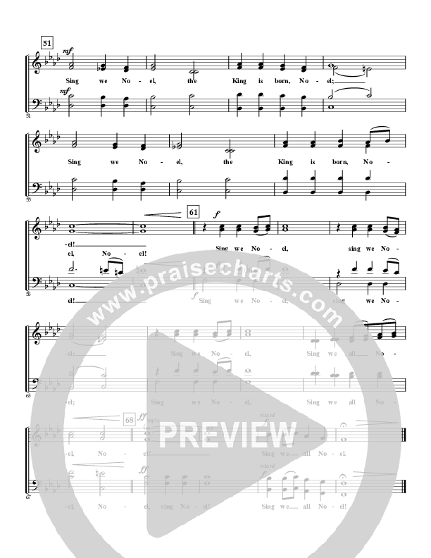 Sing We Now Of Christmas Choir Sheet (SATB) (Irving Bible Church Vox Humana Choir / John Wasson / Gail Wasson)