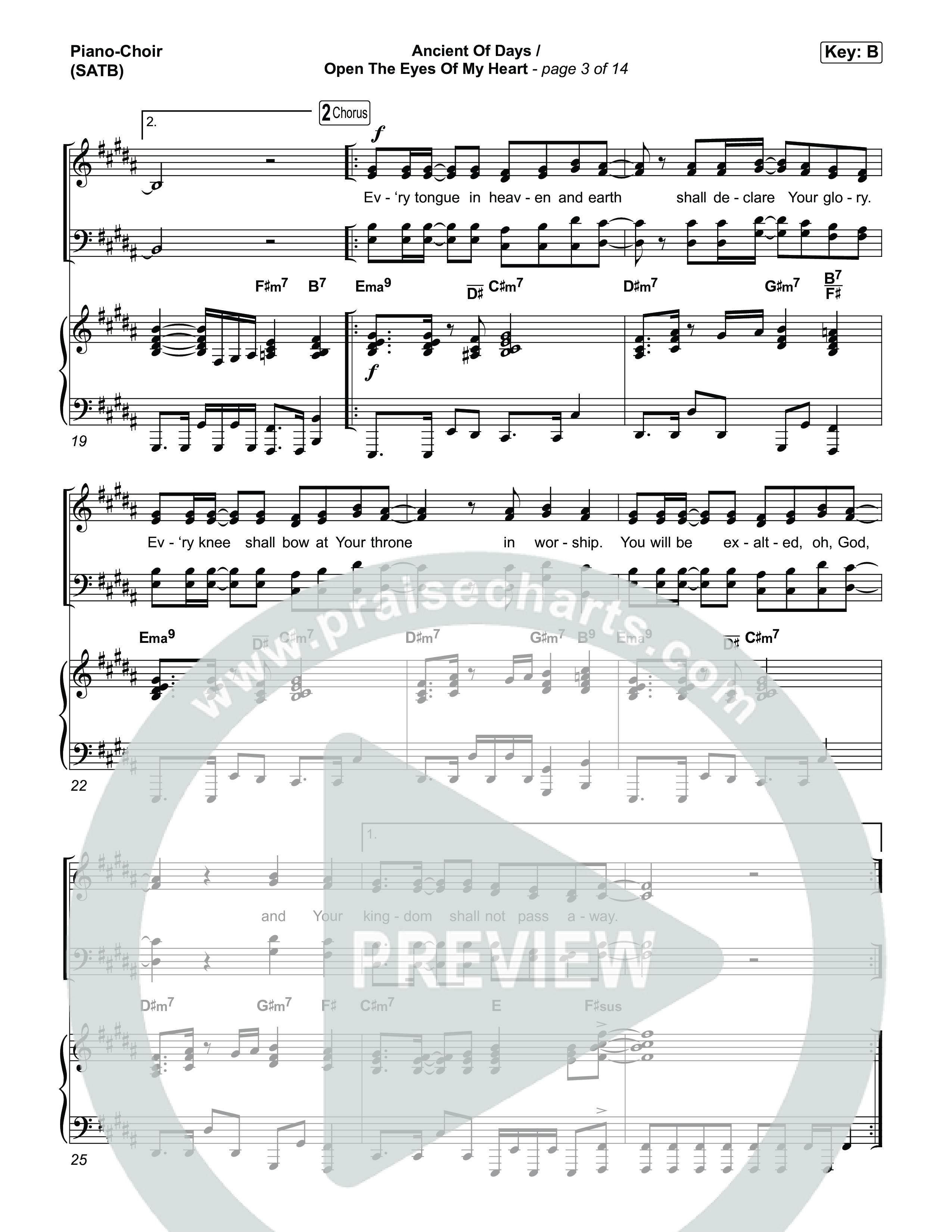 Ancient Of Days / Open The Eyes Of My Heart Piano/Vocal Pack (CalledOut Music)