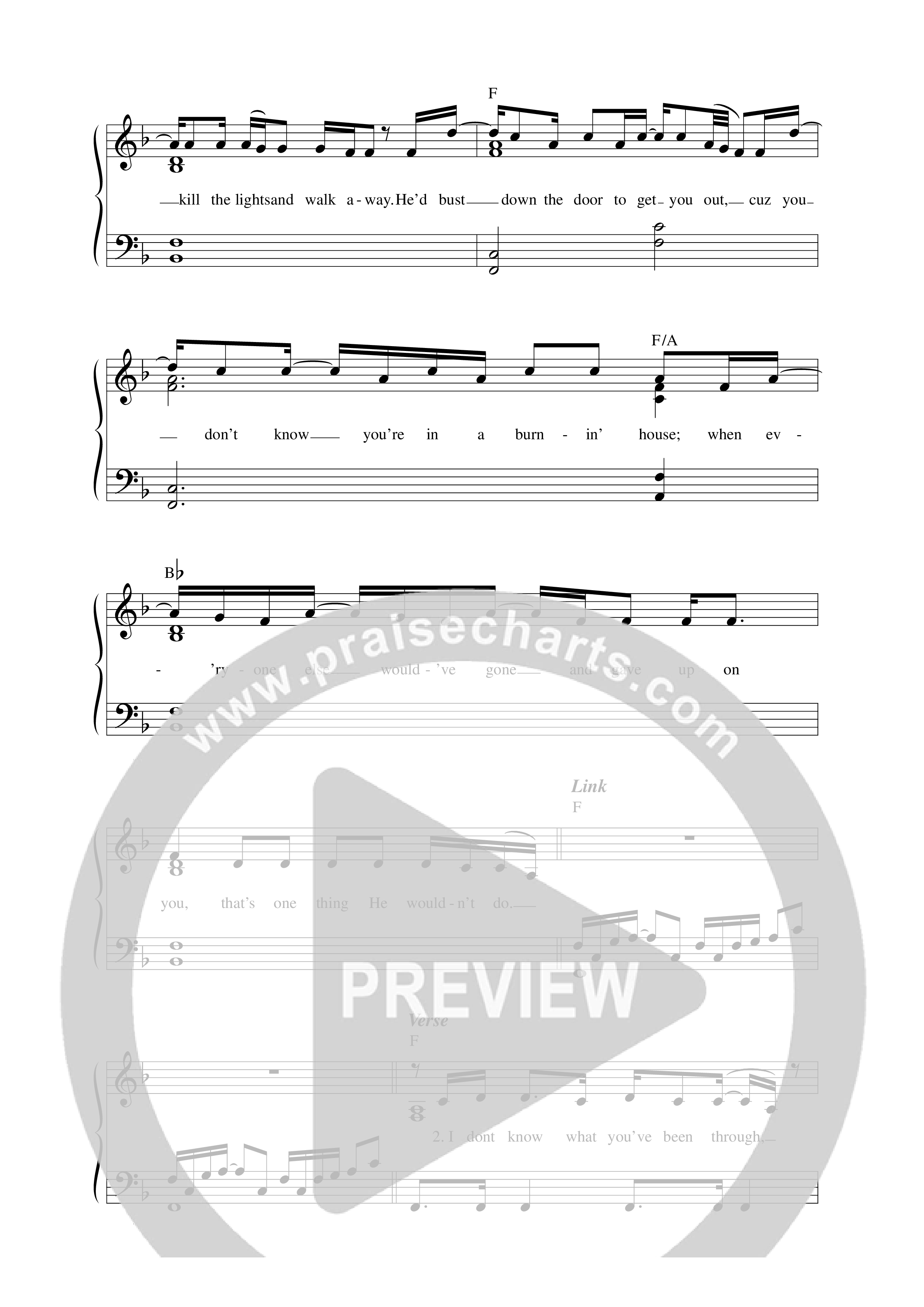 One Thing He Wouldn’t Do Lead Sheet Melody (Holly Brand)