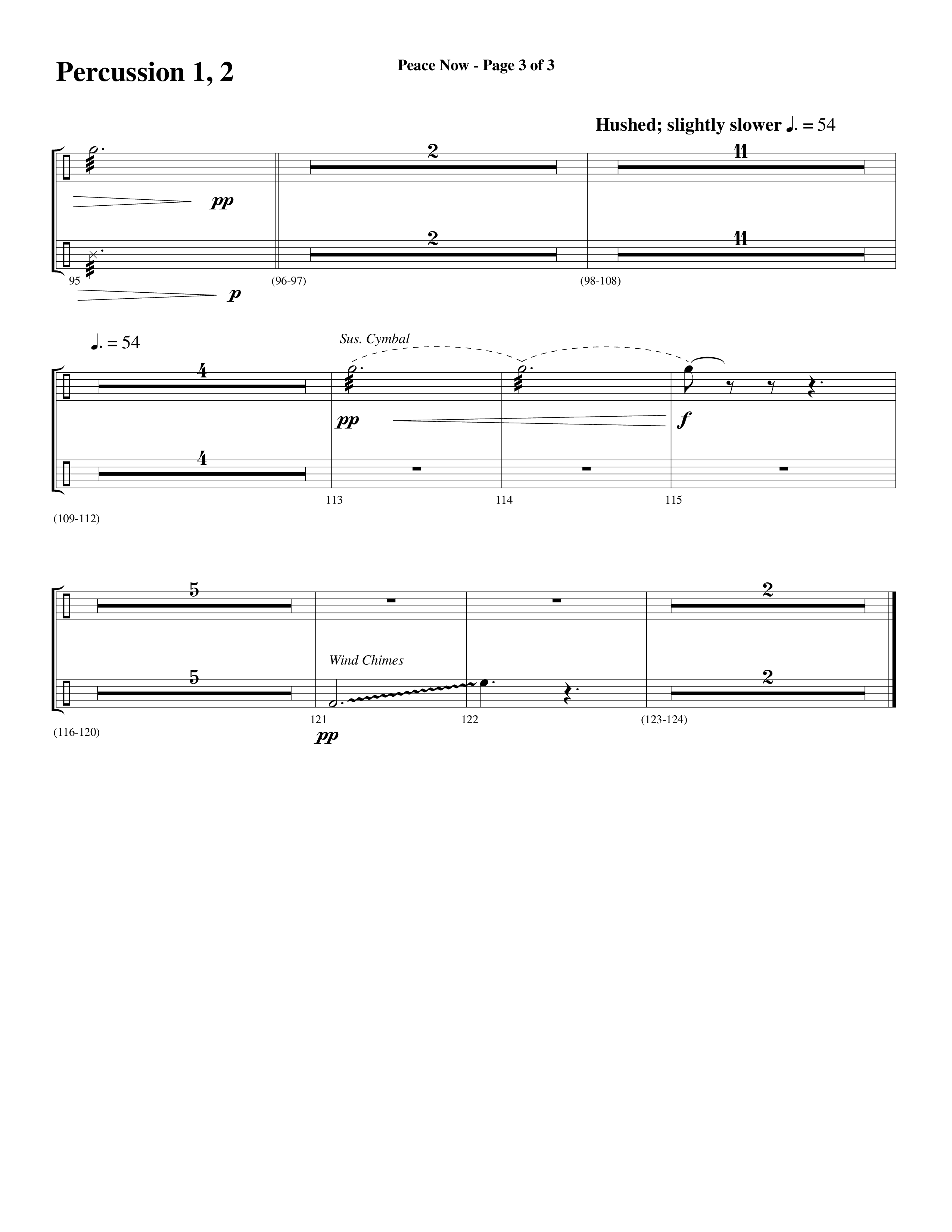 Peace Now (Choral Anthem SATB) Percussion (Word Music Choral / Arr. Phillip Keveren)