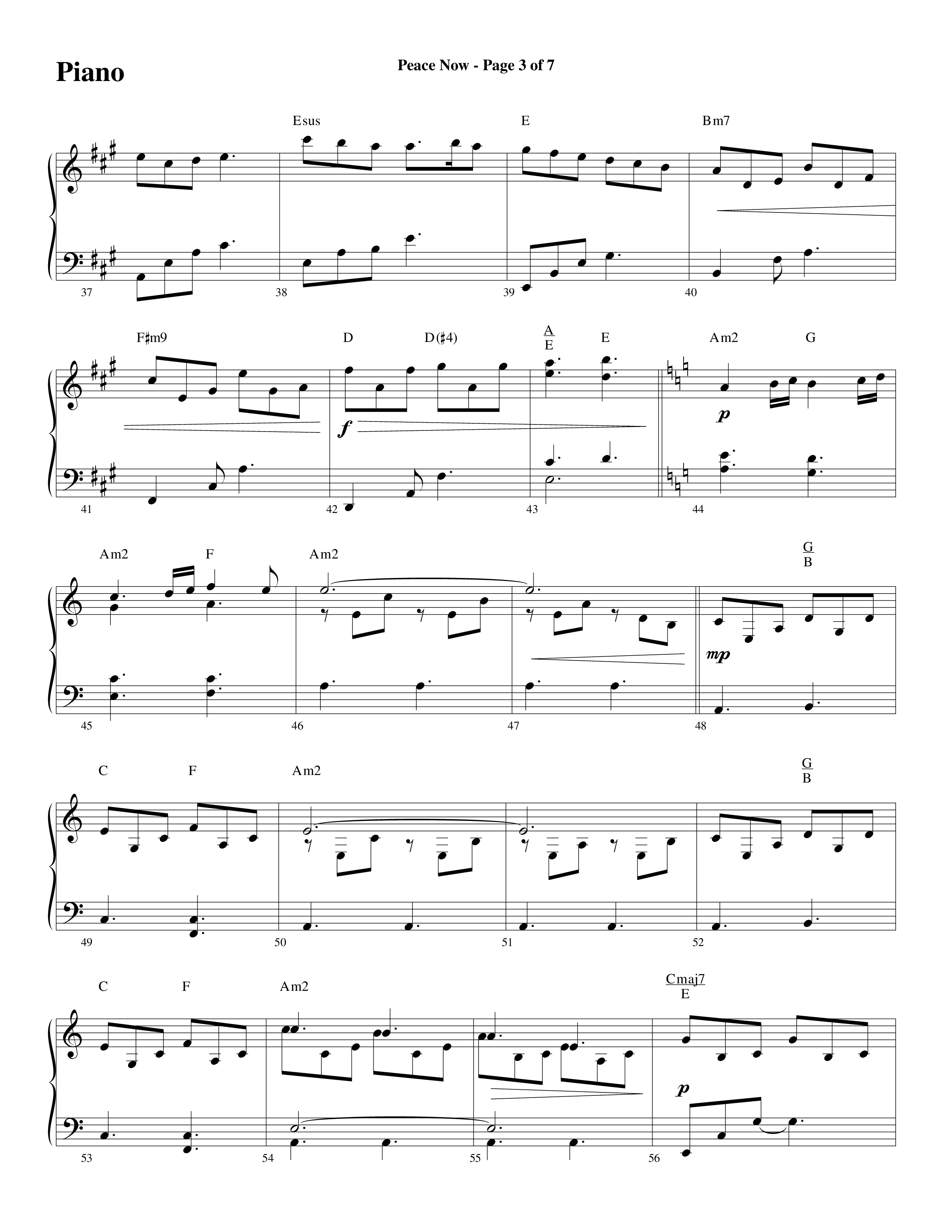 Peace Now (Choral Anthem SATB) Piano Sheet (Word Music Choral / Arr. Phillip Keveren)