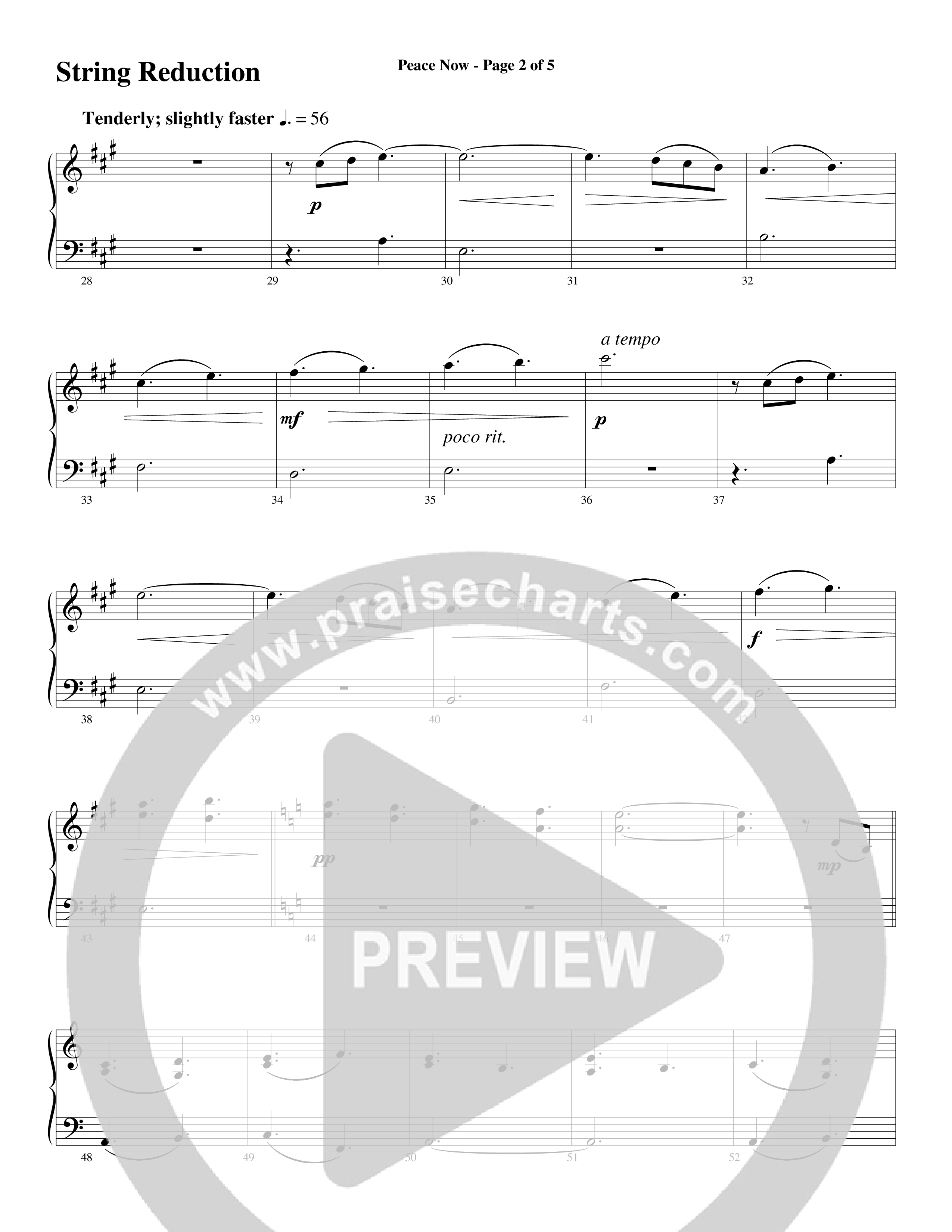 Peace Now (Choral Anthem SATB) String Reduction (Word Music Choral / Arr. Phillip Keveren)