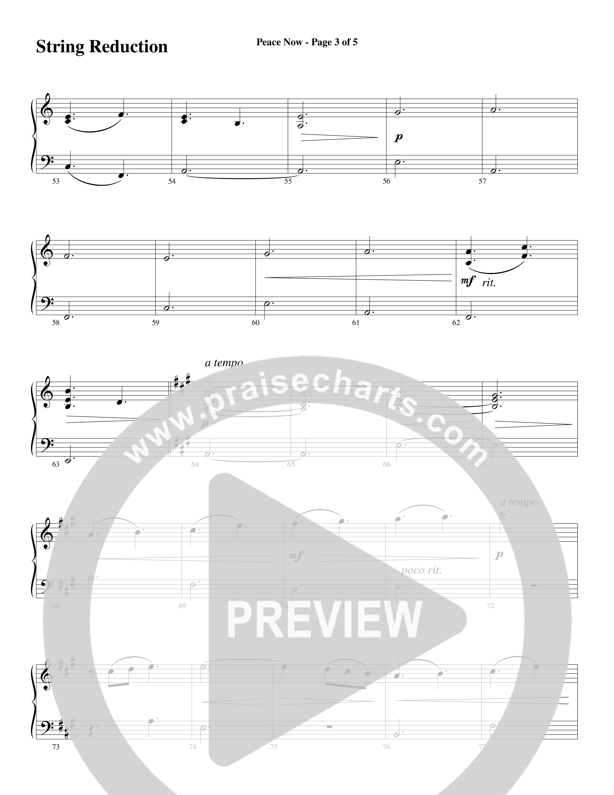 Peace Now (Choral Anthem SATB) String Reduction (Word Music Choral / Arr. Phillip Keveren)