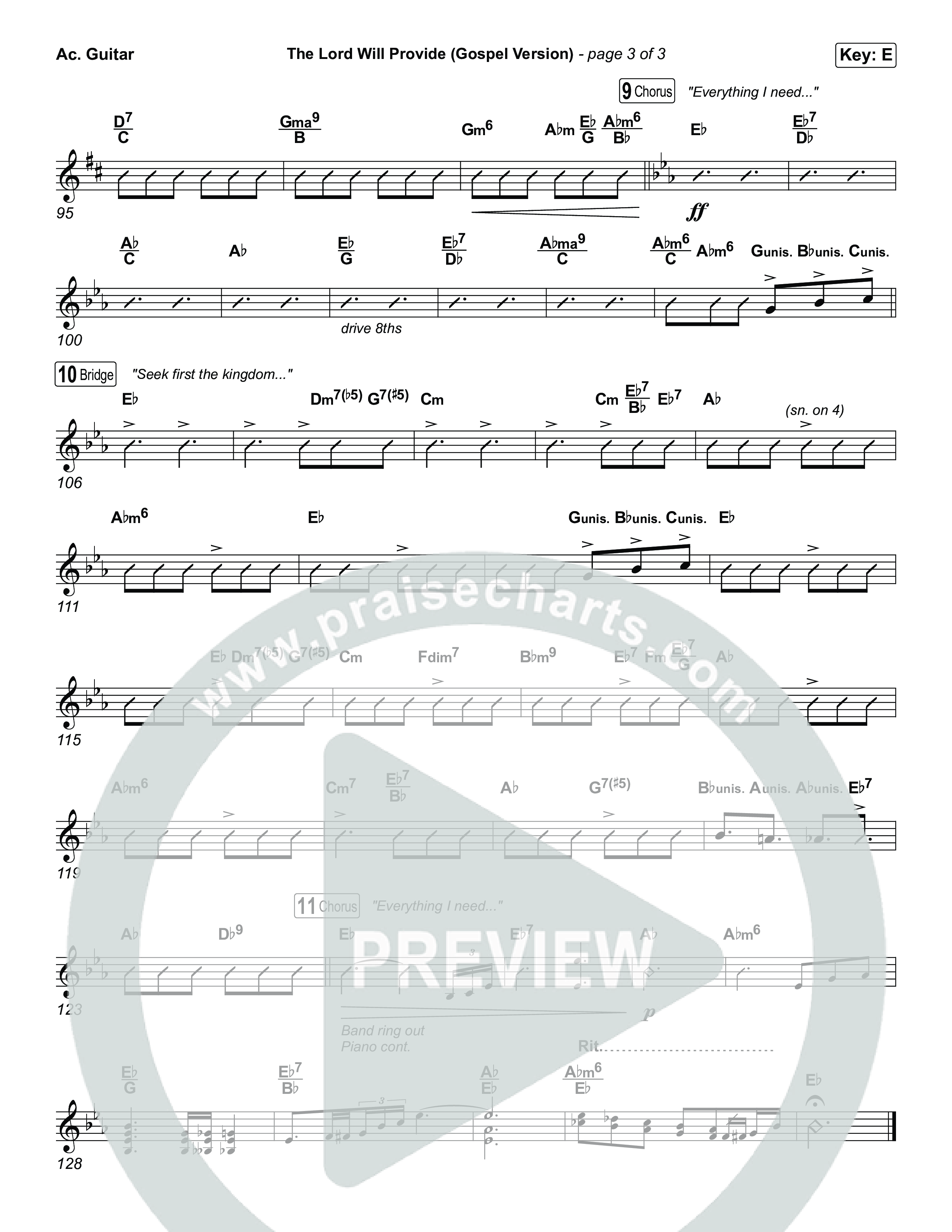 The Lord Will Provide (Gospel Version) (Live) Acoustic Guitar (Passion / Chidima)