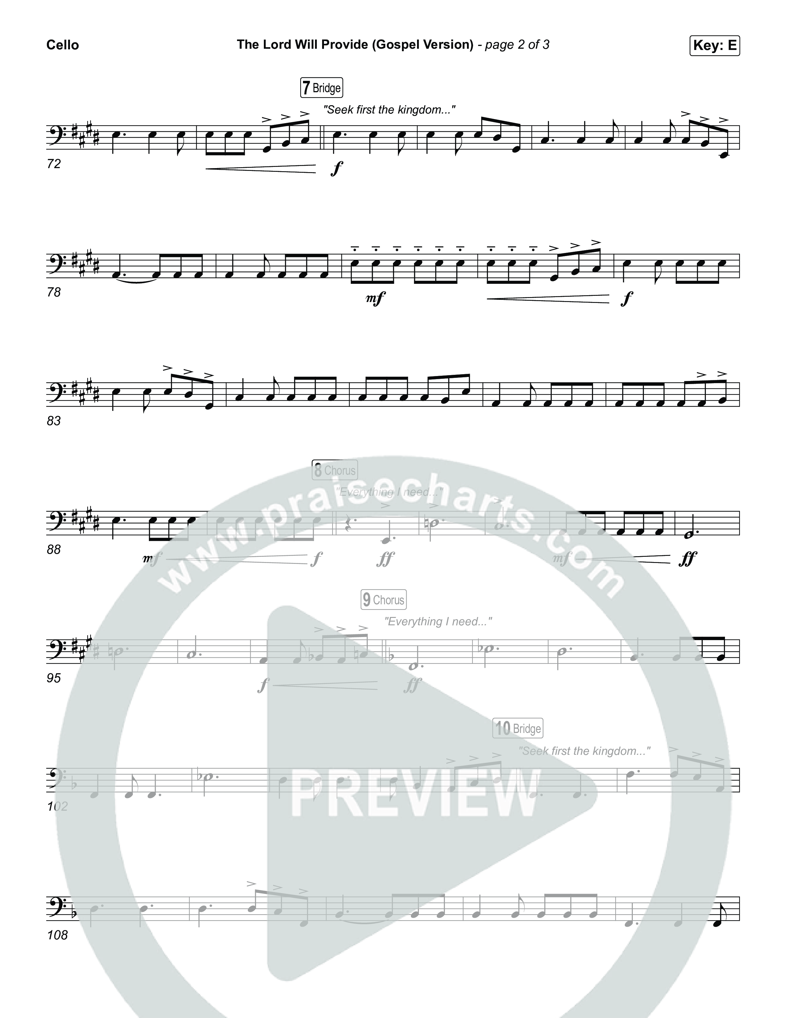 The Lord Will Provide (Gospel Version) (Live) Cello (Passion / Chidima)