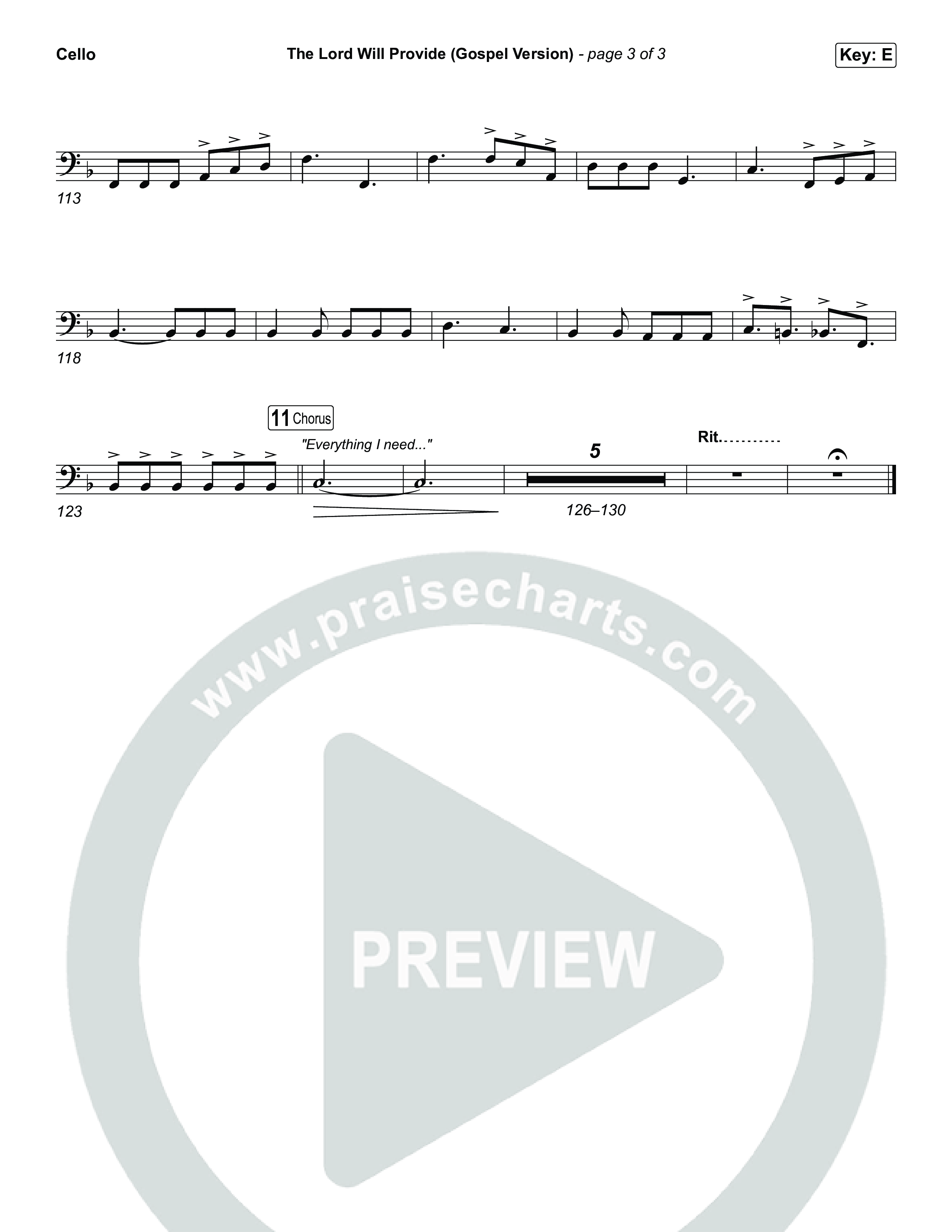 The Lord Will Provide (Gospel Version) (Live) Cello (Passion / Chidima)