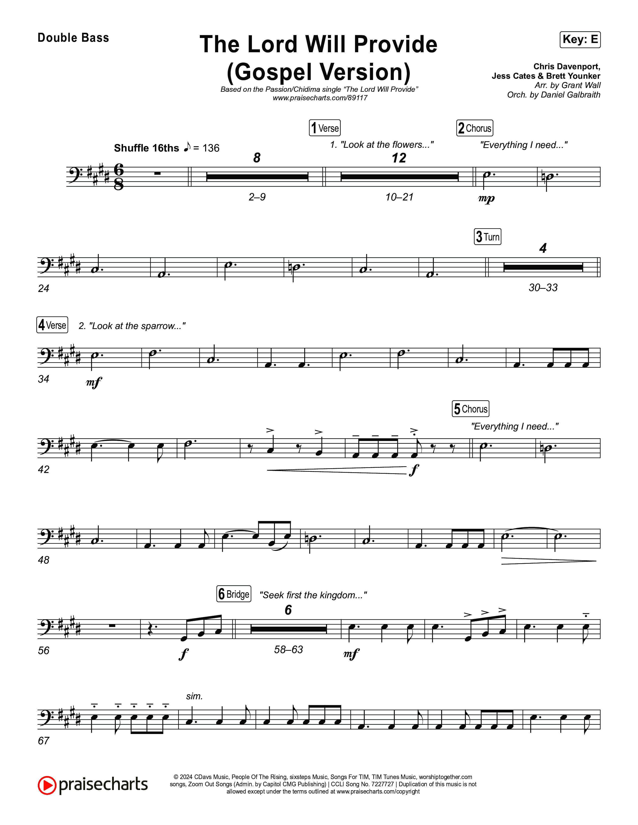 The Lord Will Provide (Gospel Version) (Live) String Bass (Passion / Chidima)