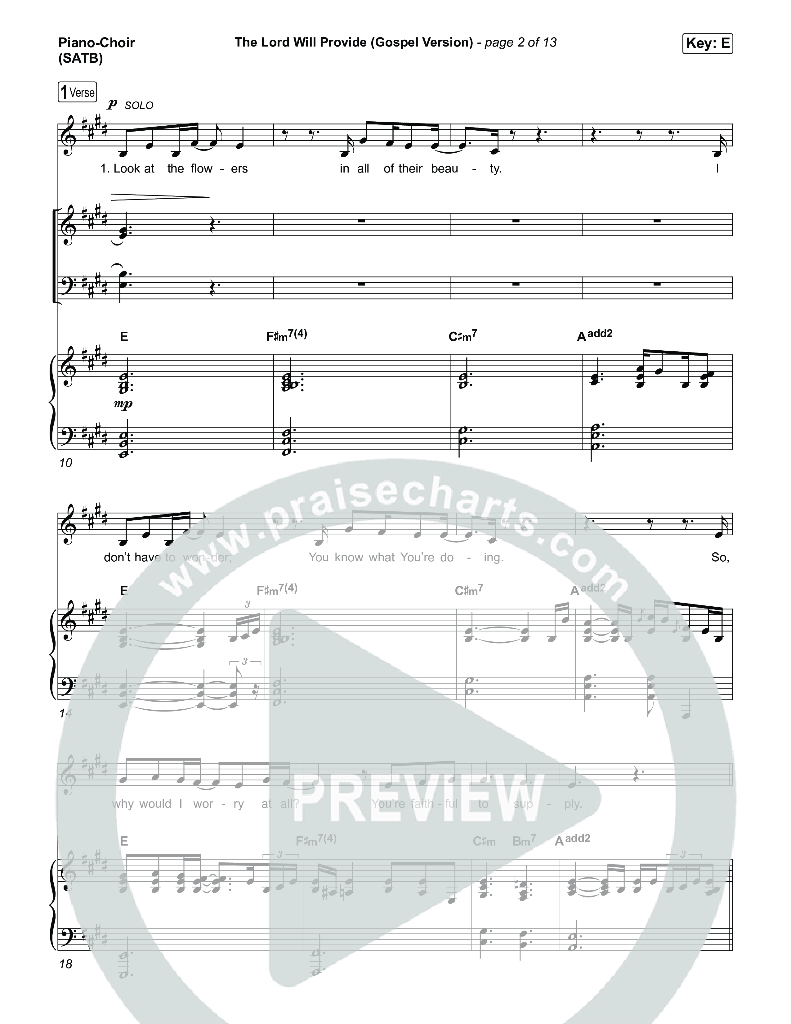 The Lord Will Provide (Gospel Version) (Live) Piano/Vocal Pack (Passion / Chidima)