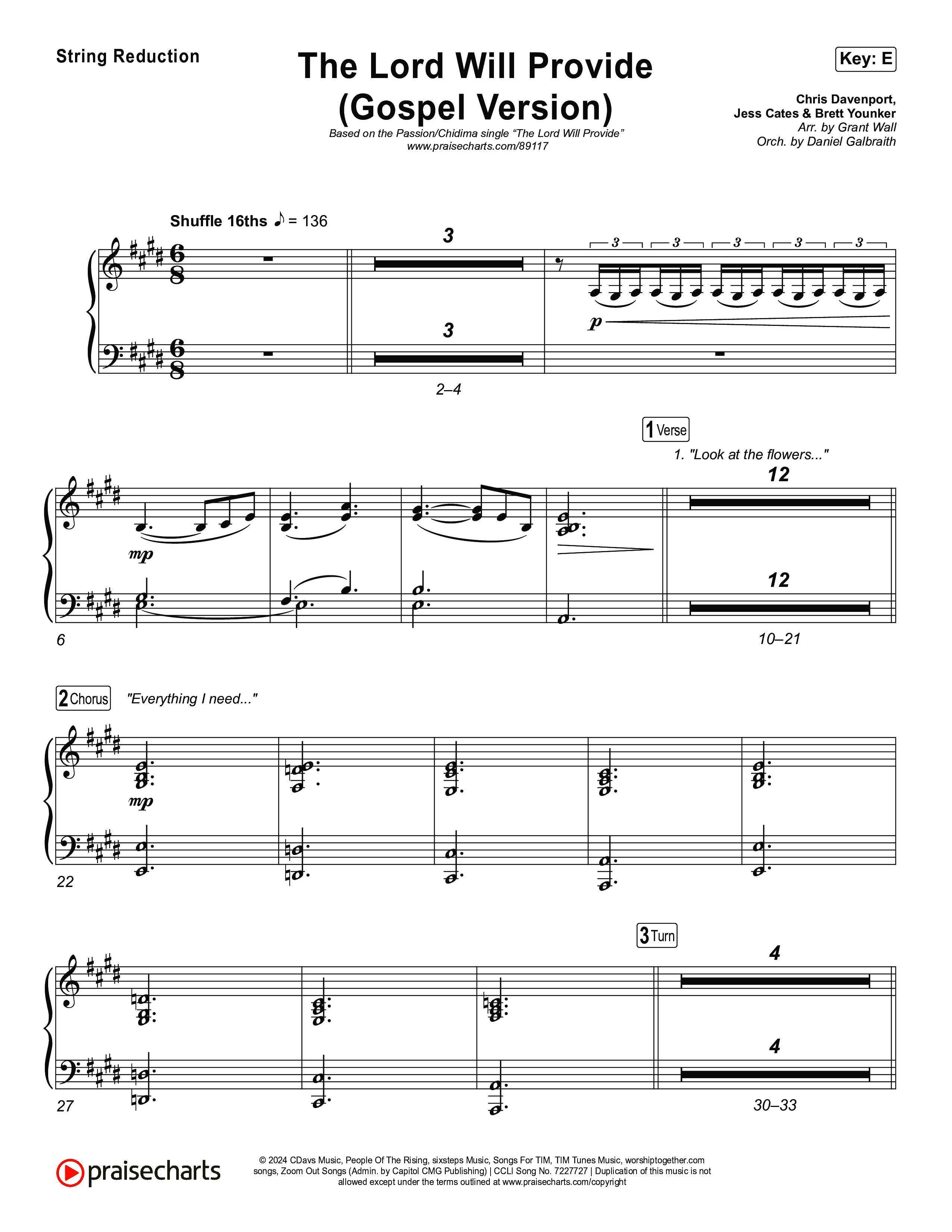 The Lord Will Provide (Gospel Version) (Live) String Reduction (Passion / Chidima)