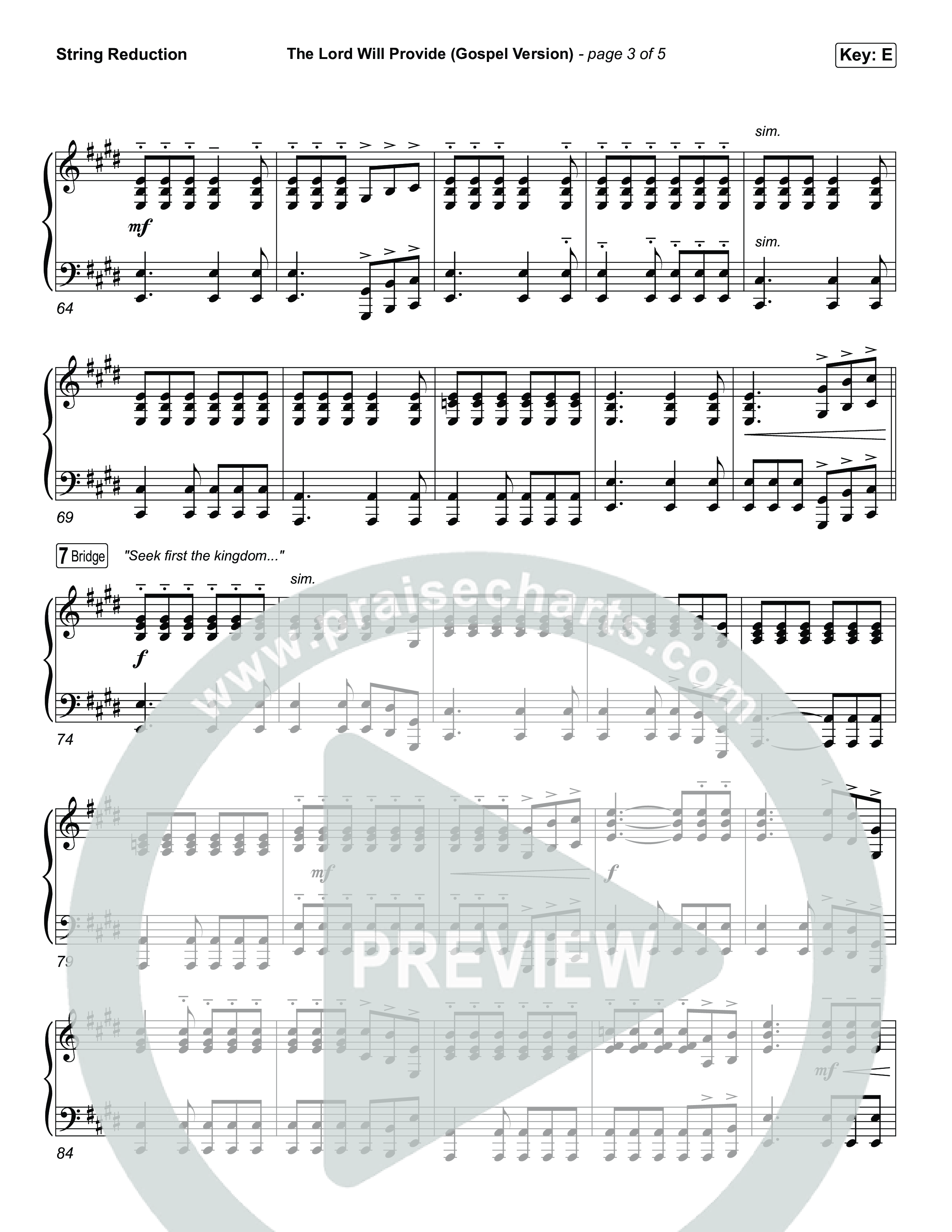 The Lord Will Provide (Gospel Version) (Live) String Reduction (Passion / Chidima)