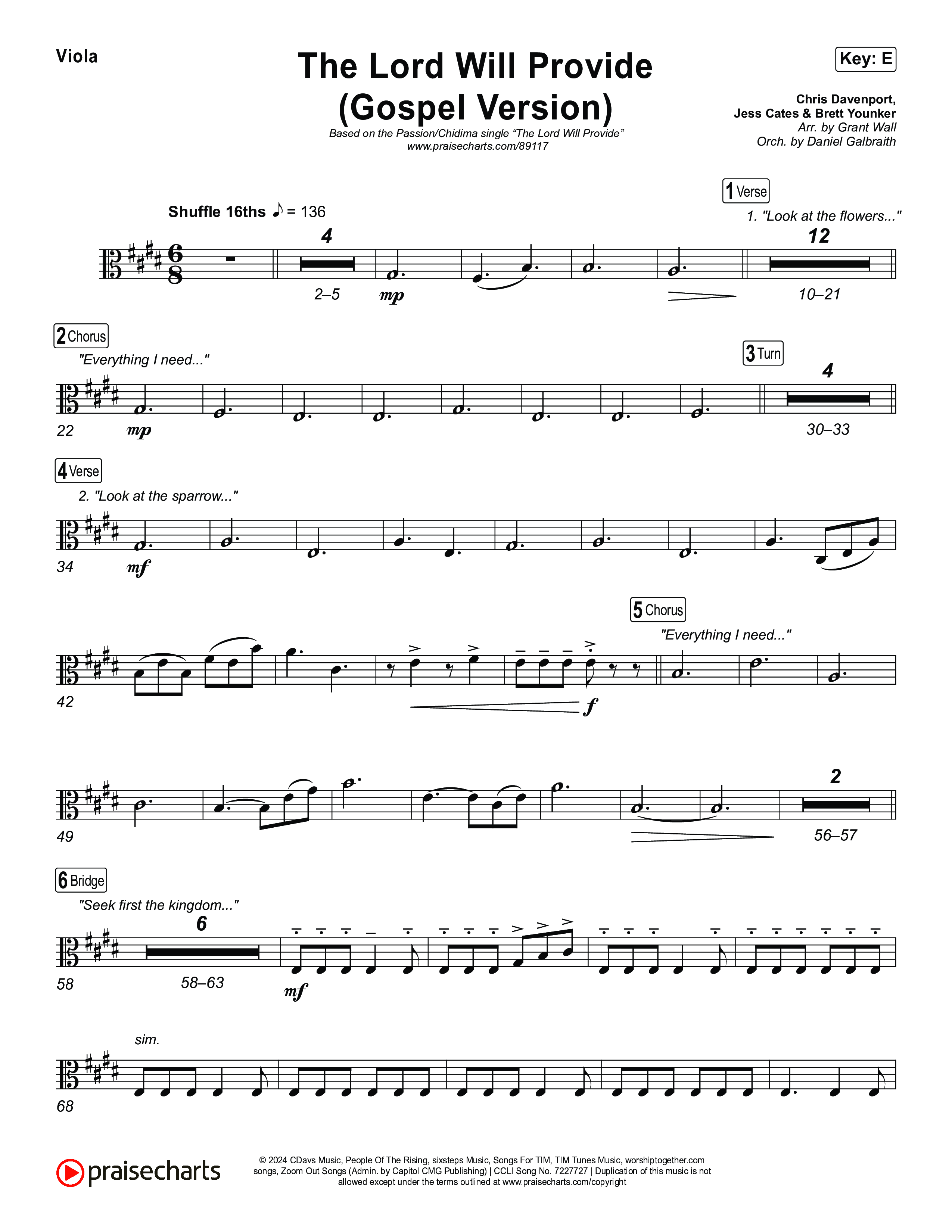 The Lord Will Provide (Gospel Version) (Live) Viola (Passion / Chidima)