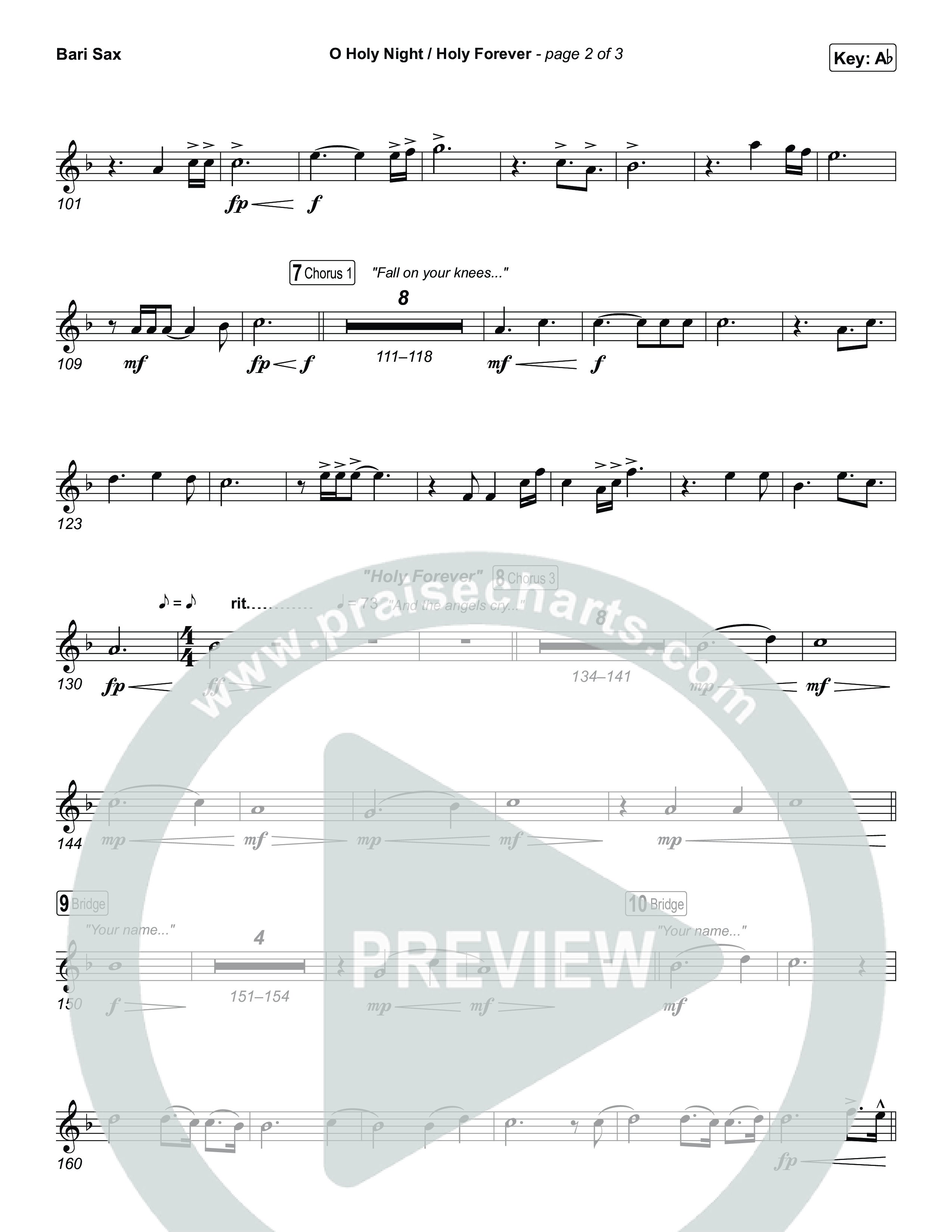 O Holy Night / Holy Forever Bari Sax (Bethel Music / Garett & Kate)