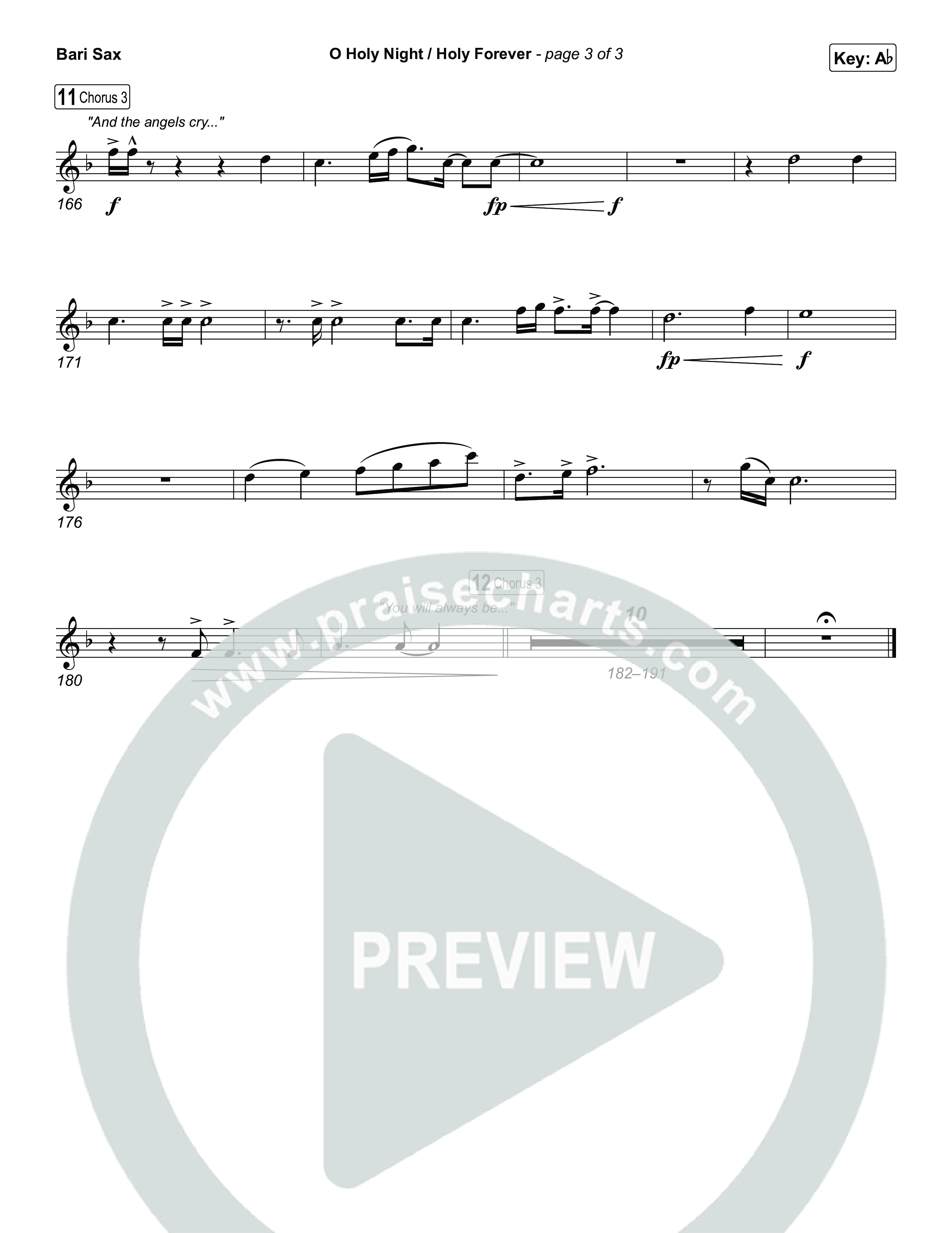 O Holy Night / Holy Forever Bari Sax (Bethel Music / Garett & Kate)