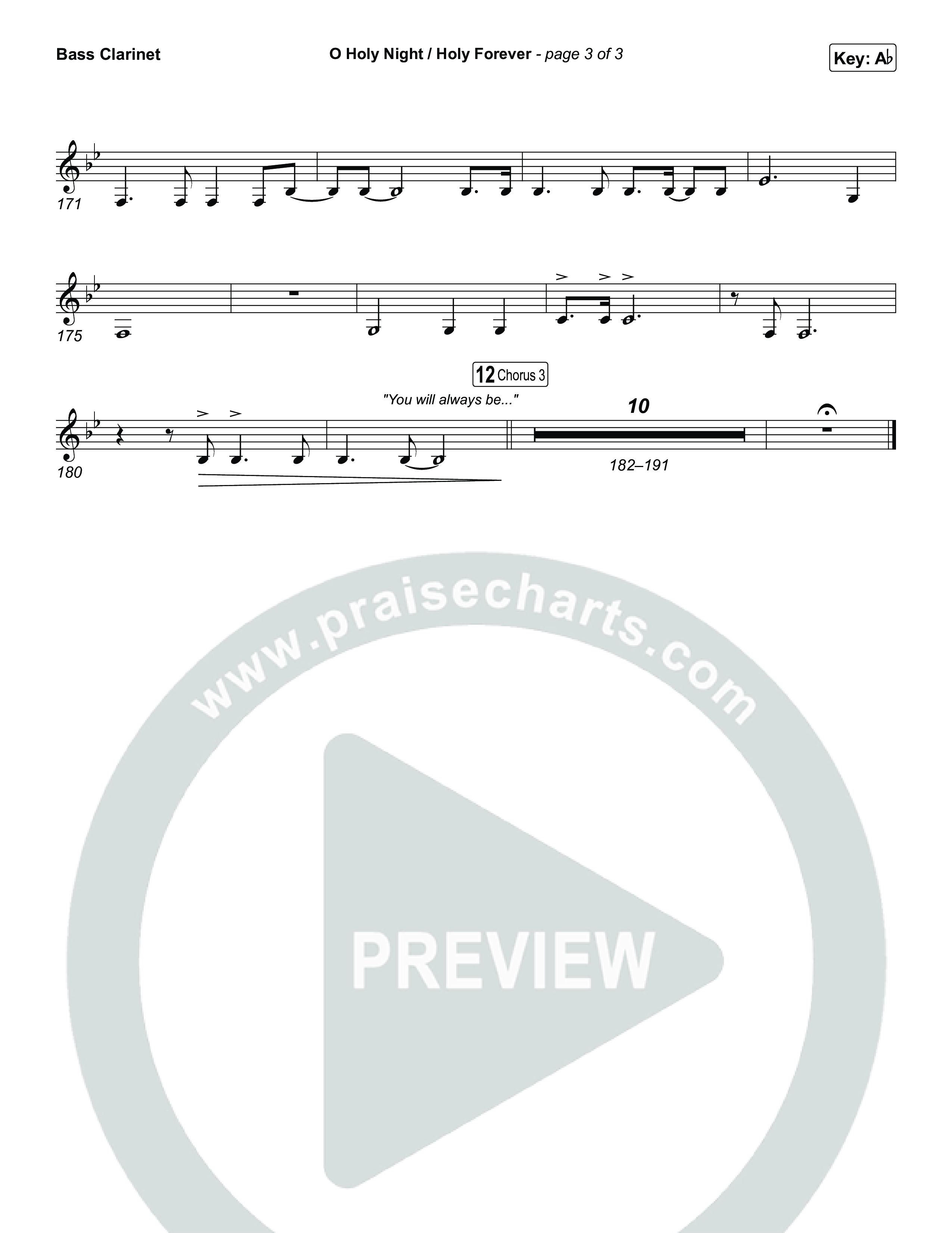 O Holy Night / Holy Forever Bass Clarinet (Bethel Music / Garett & Kate)