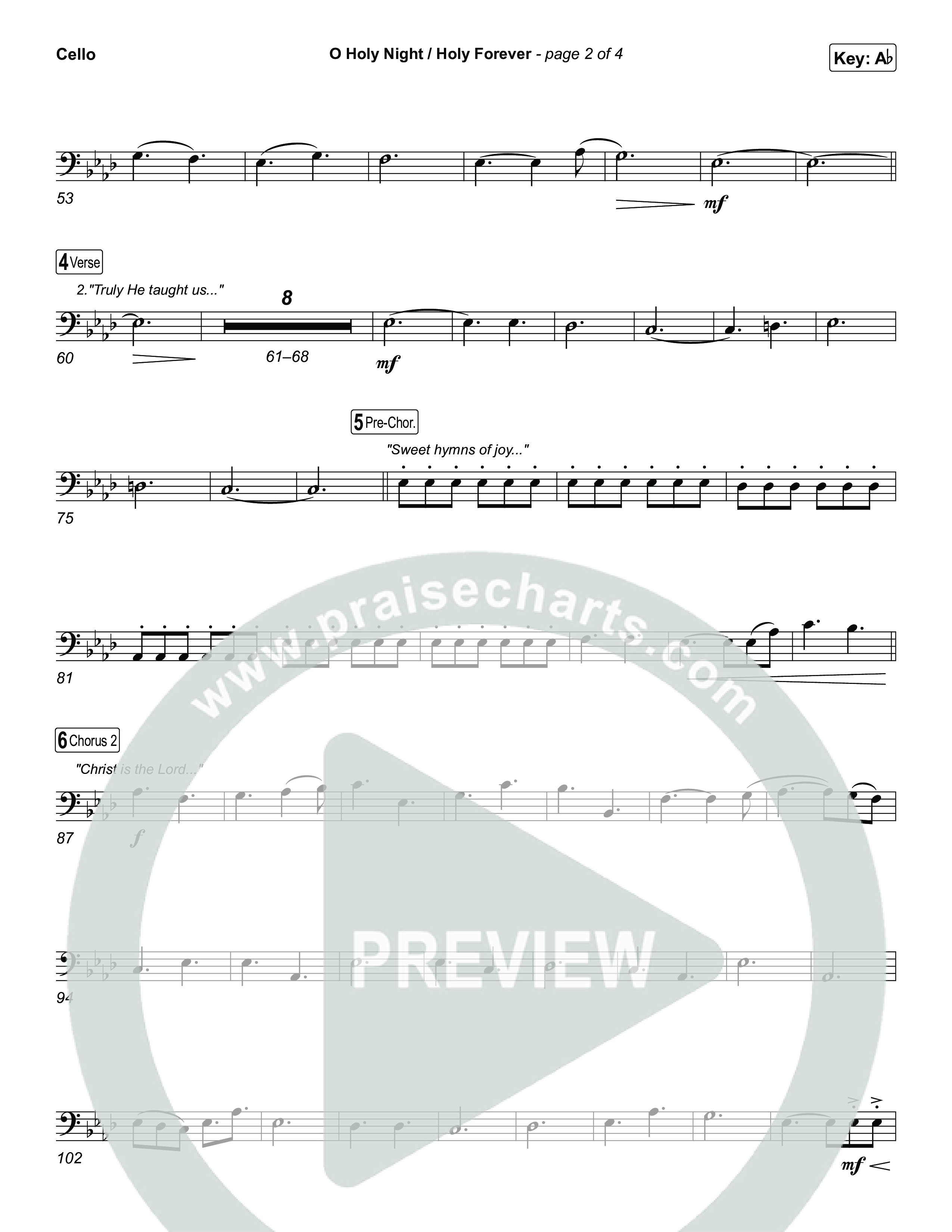 O Holy Night / Holy Forever Cello (Bethel Music / Garett & Kate)