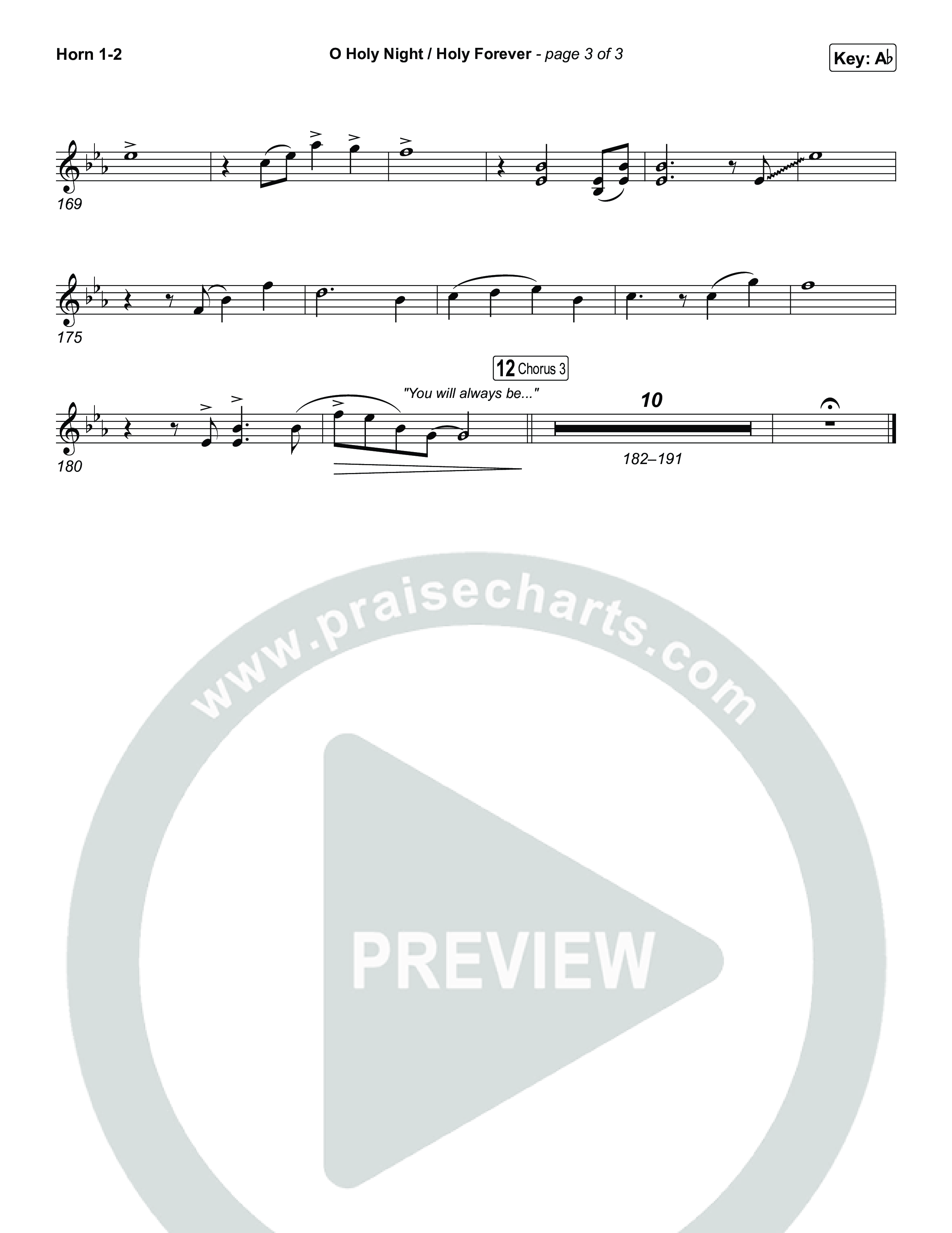 O Holy Night / Holy Forever French Horn 1,2 (Bethel Music / Garett & Kate)