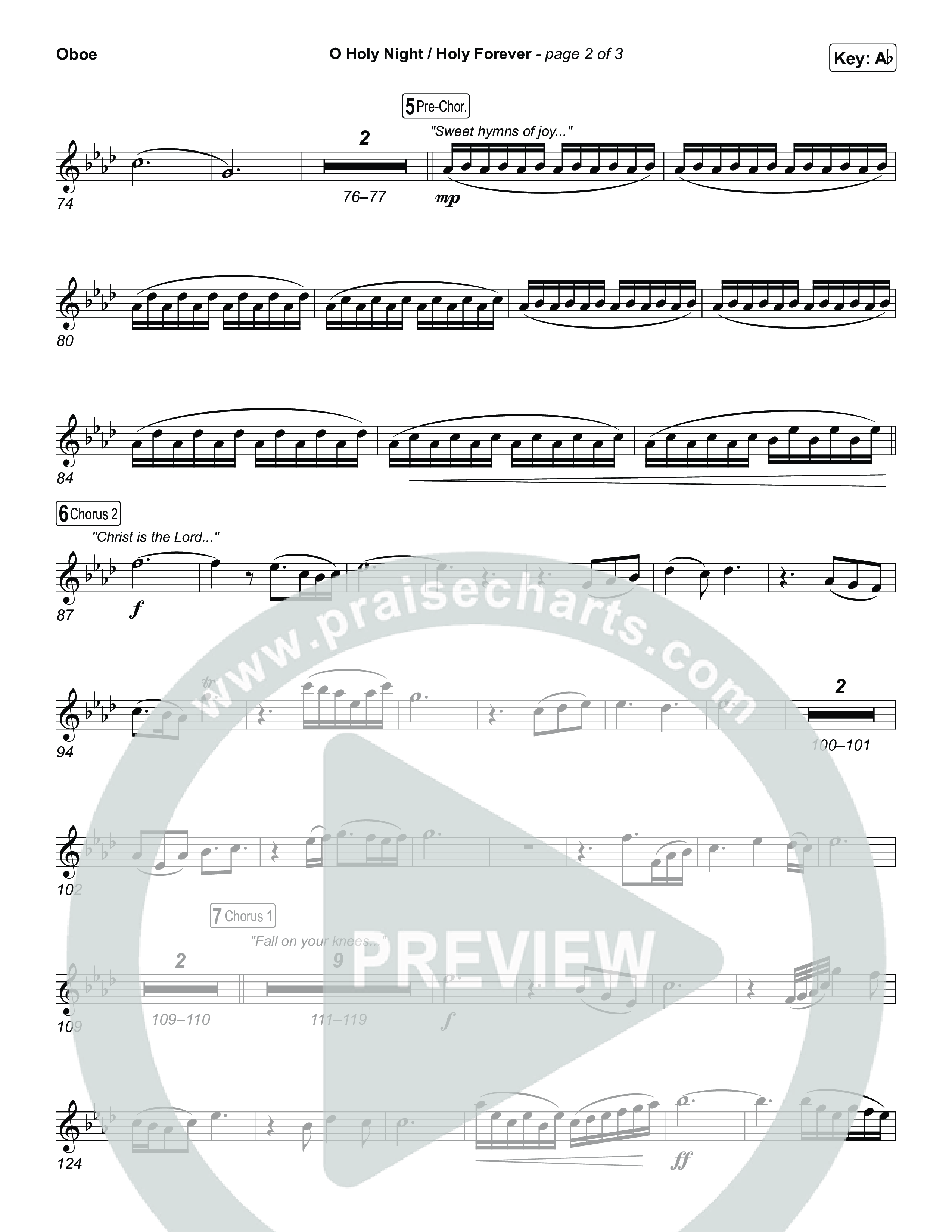 O Holy Night / Holy Forever Oboe (Bethel Music / Garett & Kate)