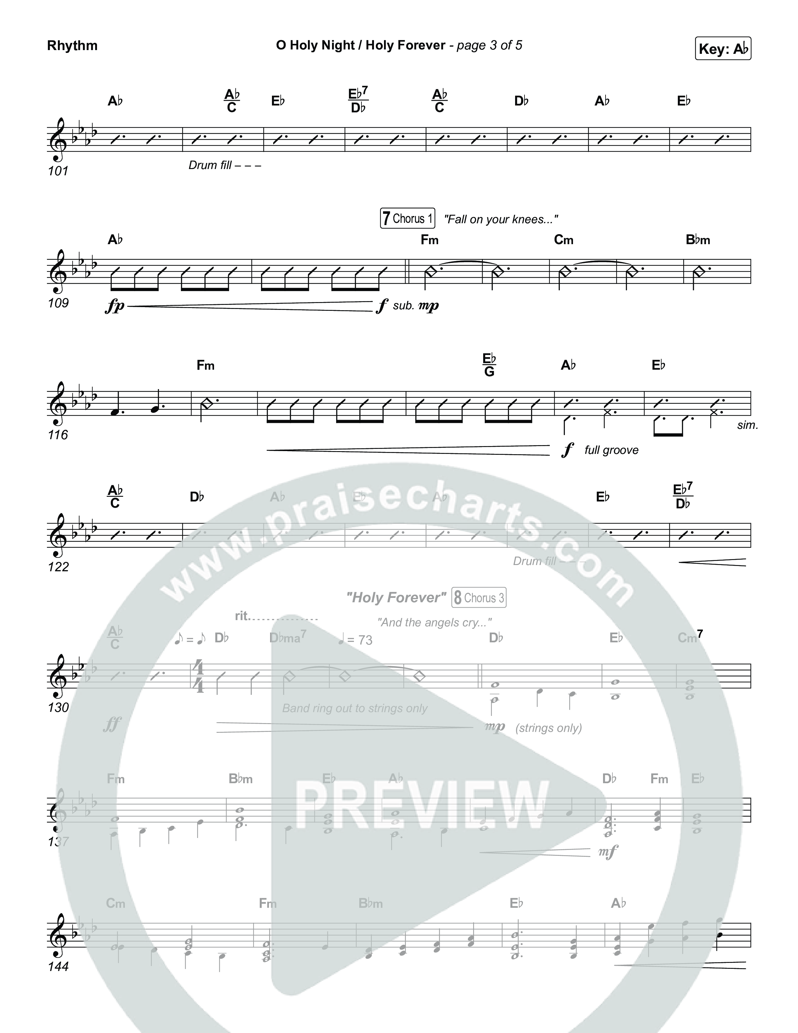 O Holy Night / Holy Forever Rhythm Chart (Bethel Music / Garett & Kate)