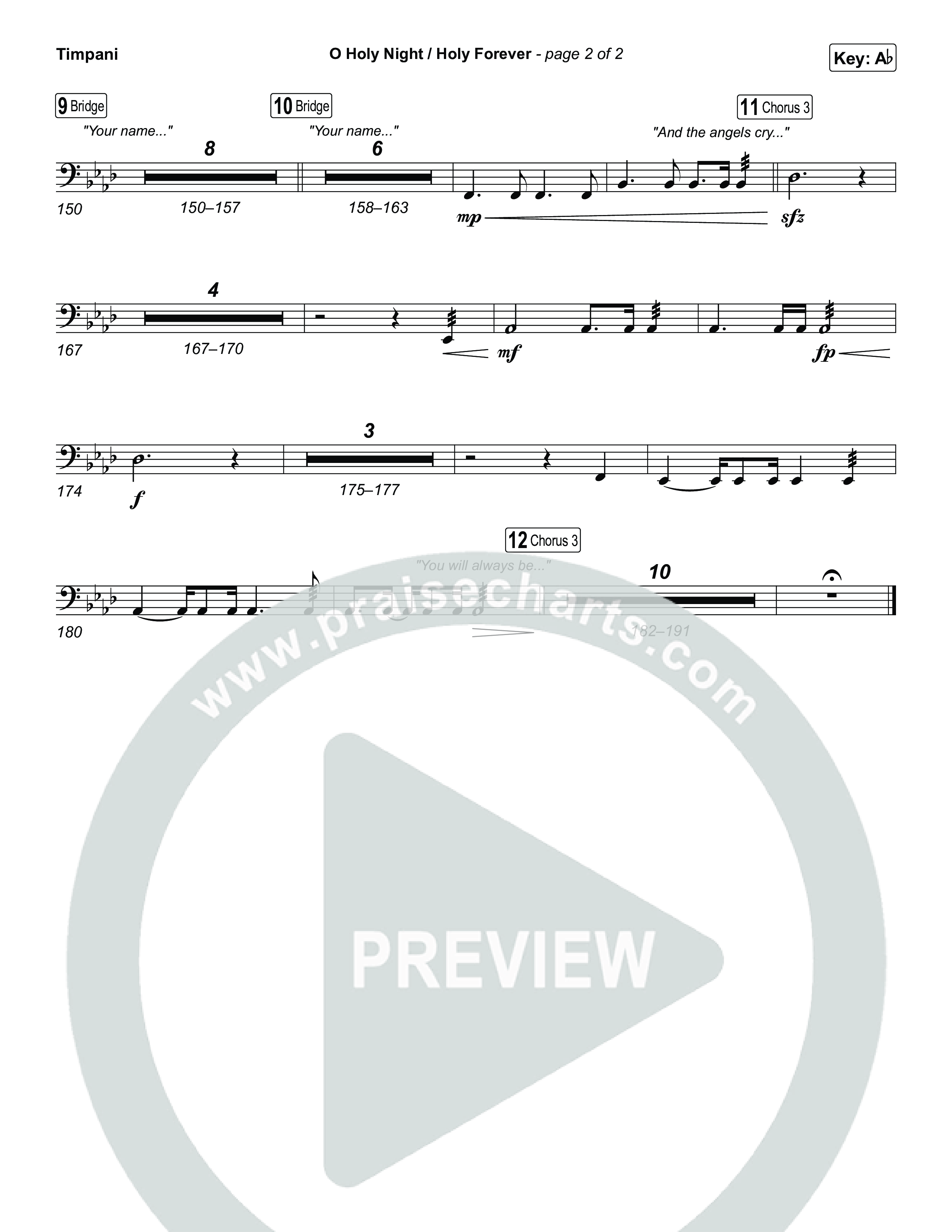 O Holy Night / Holy Forever Timpani (Bethel Music / Garett & Kate)