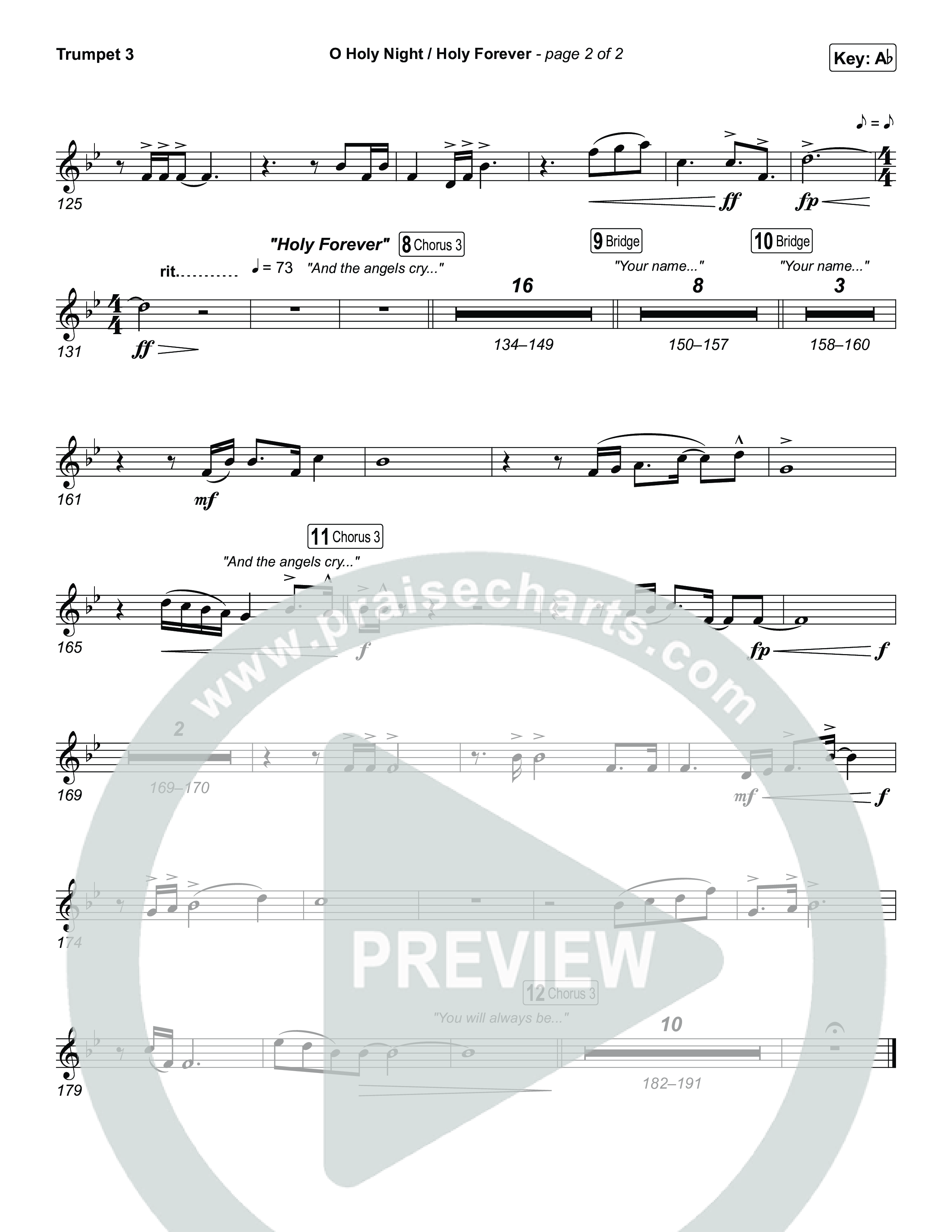 O Holy Night / Holy Forever Trumpet 3 (Bethel Music / Garett & Kate)