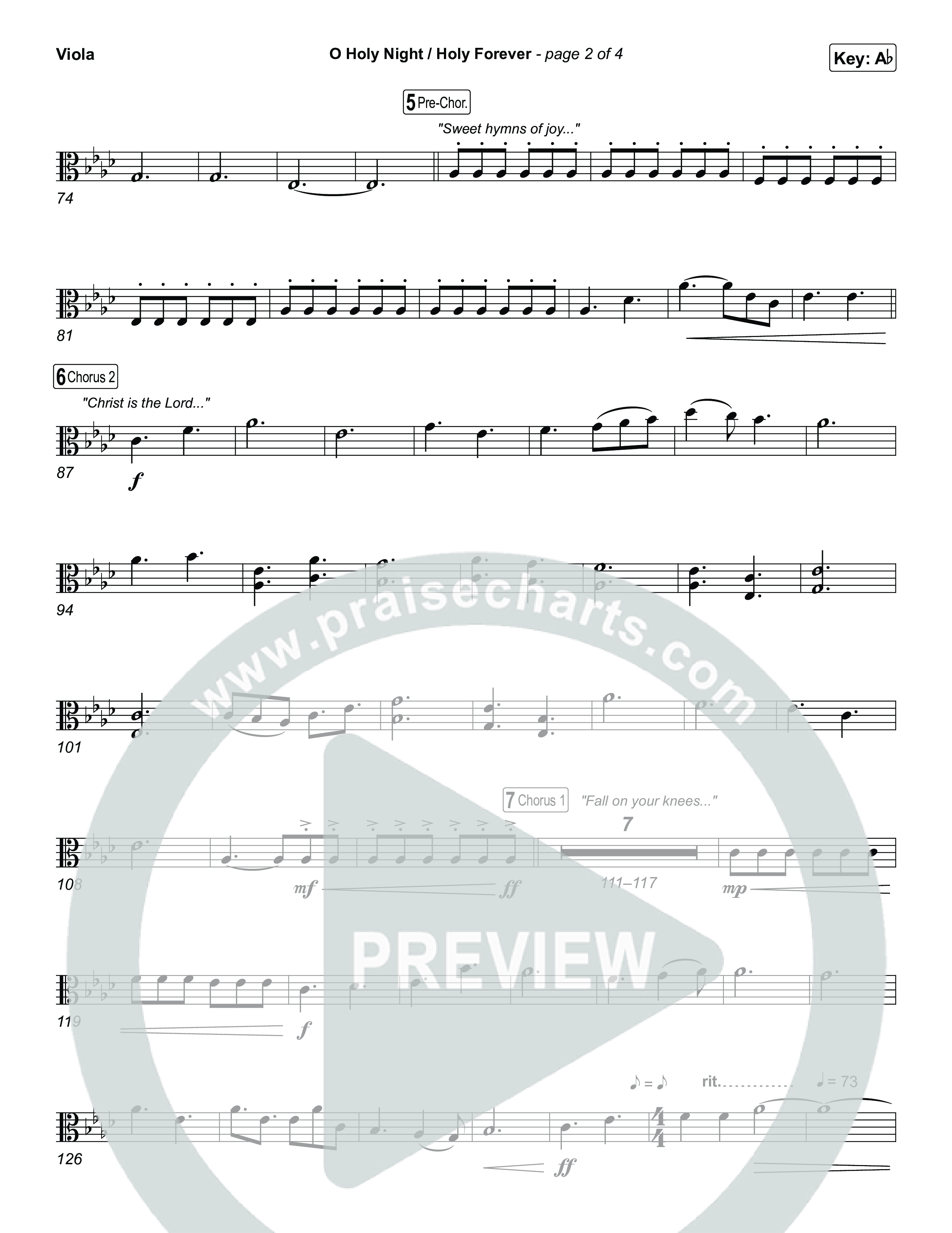 O Holy Night / Holy Forever Viola (Bethel Music / Garett & Kate)