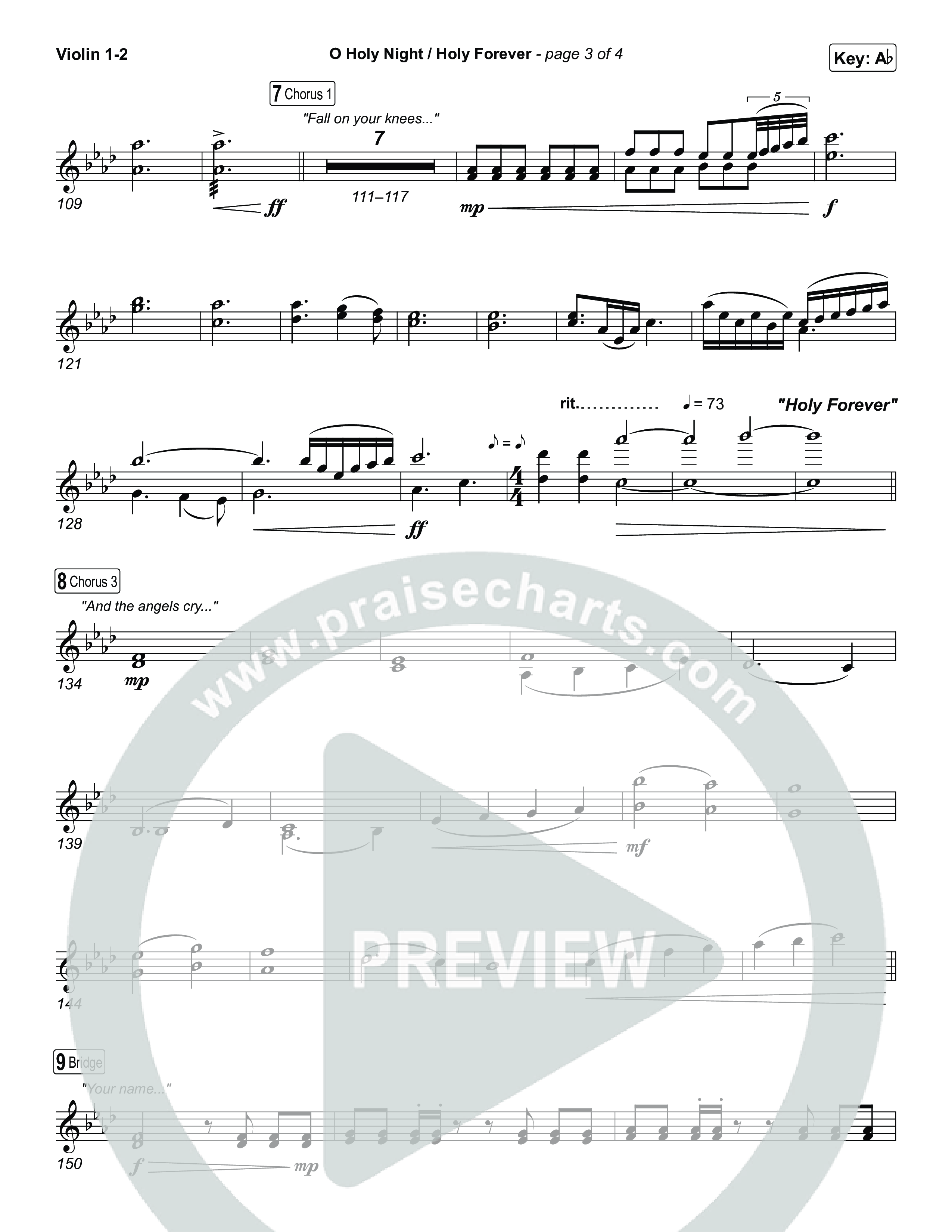 O Holy Night / Holy Forever Violin 1,2 (Bethel Music / Garett & Kate)