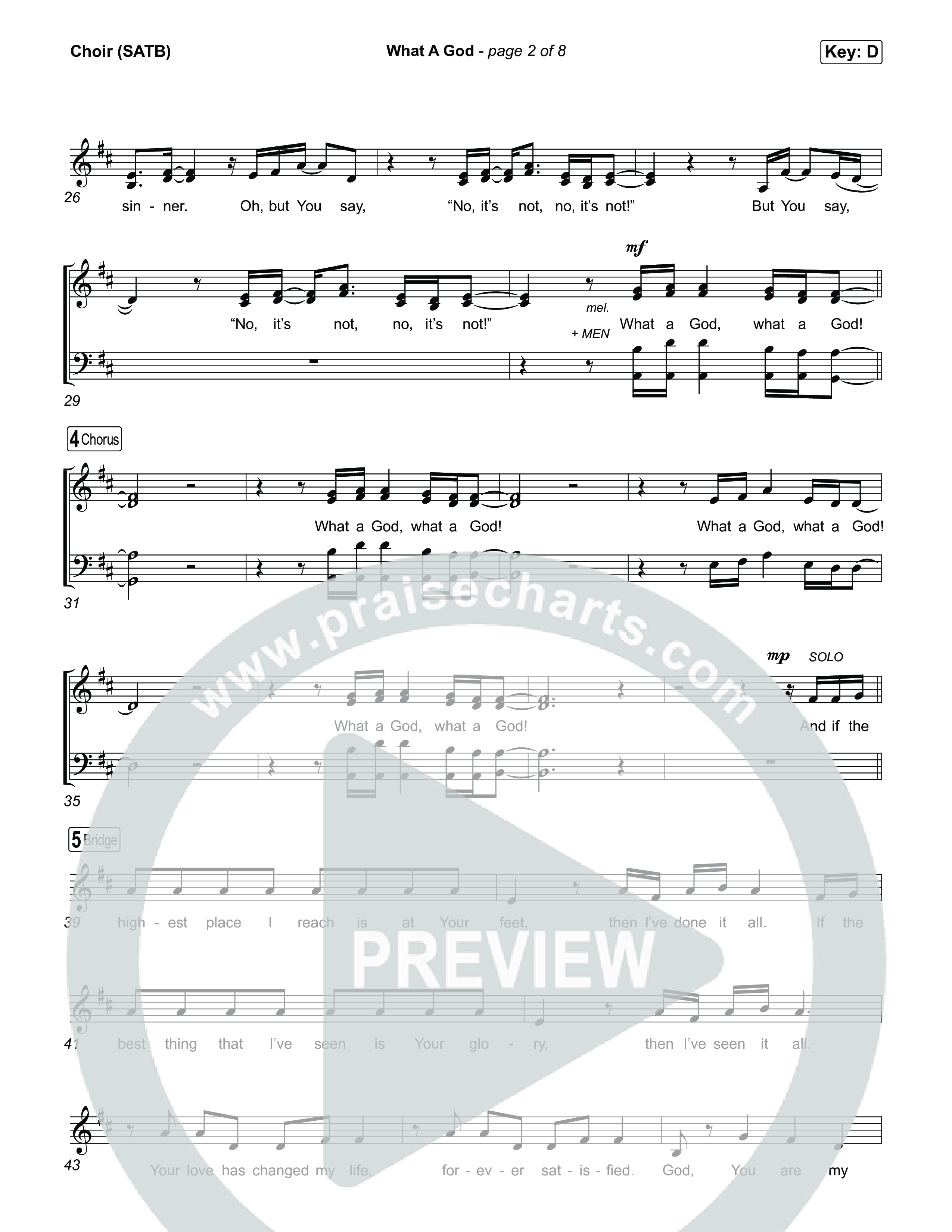 What A God (Live at JOGS) Choir Sheet (SATB) (SEU Worship / Abbie Gamboa / Chelsea Plank)