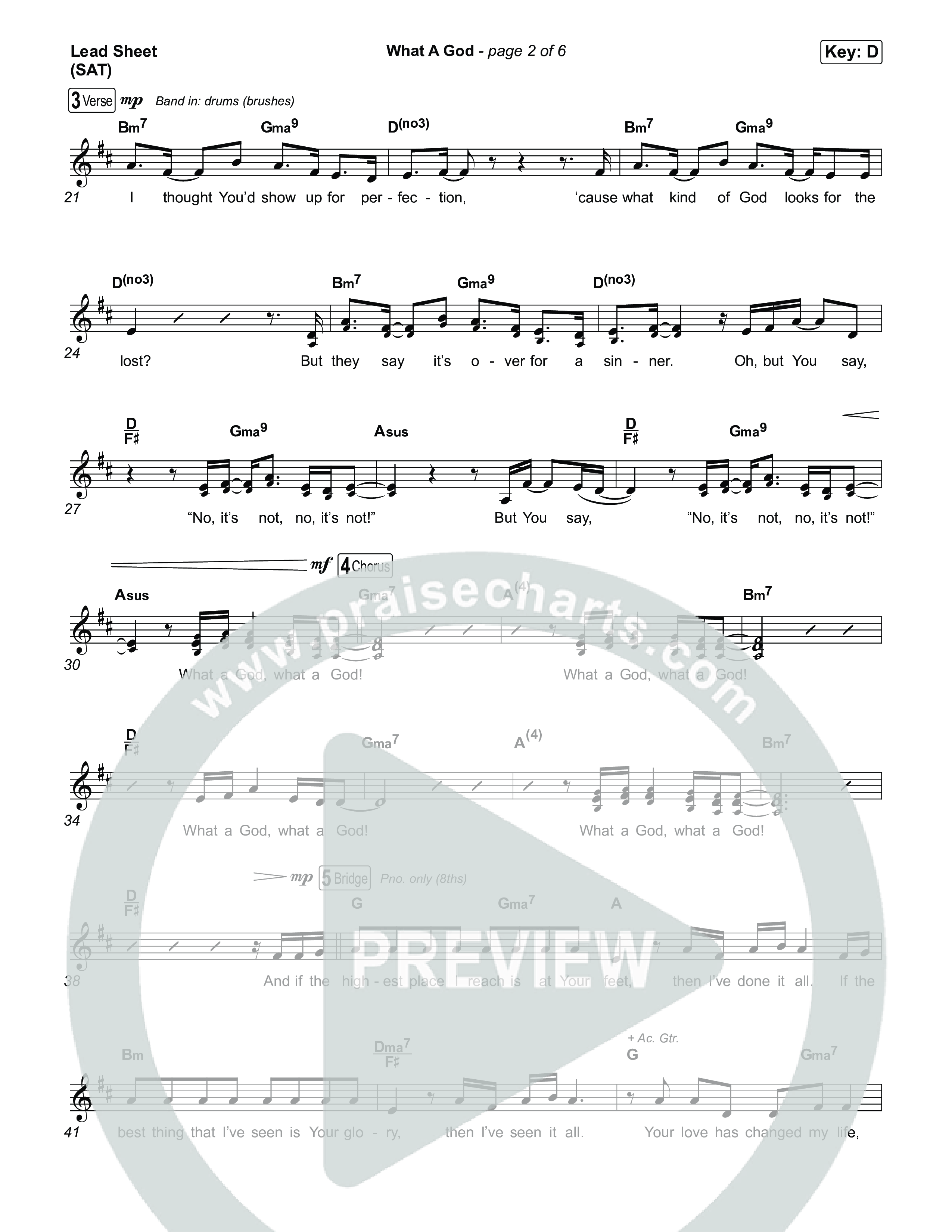 What A God (Live at JOGS) Lead Sheet (SAT) (SEU Worship / Abbie Gamboa / Chelsea Plank)