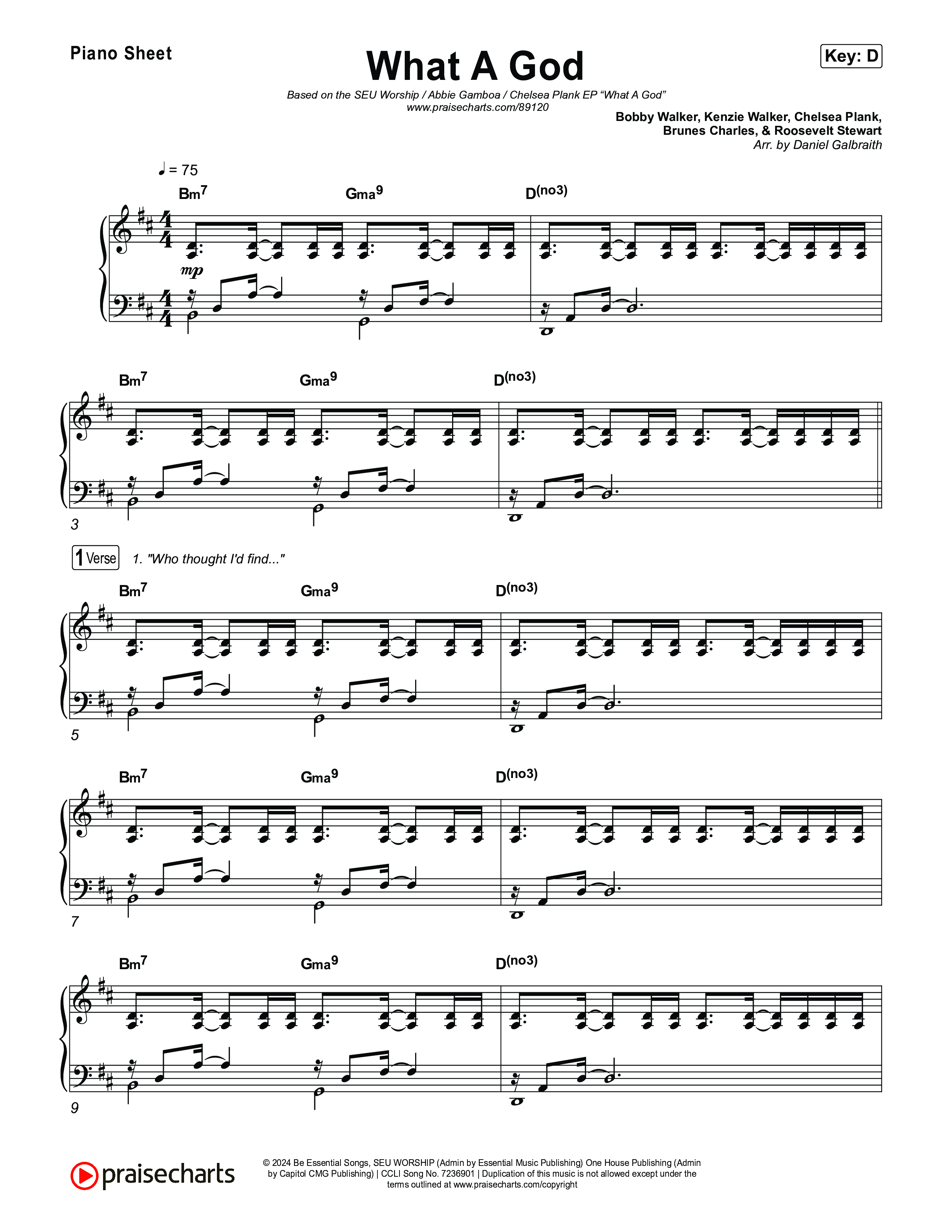 What A God (Live at JOGS) Piano Sheet (SEU Worship / Abbie Gamboa / Chelsea Plank)