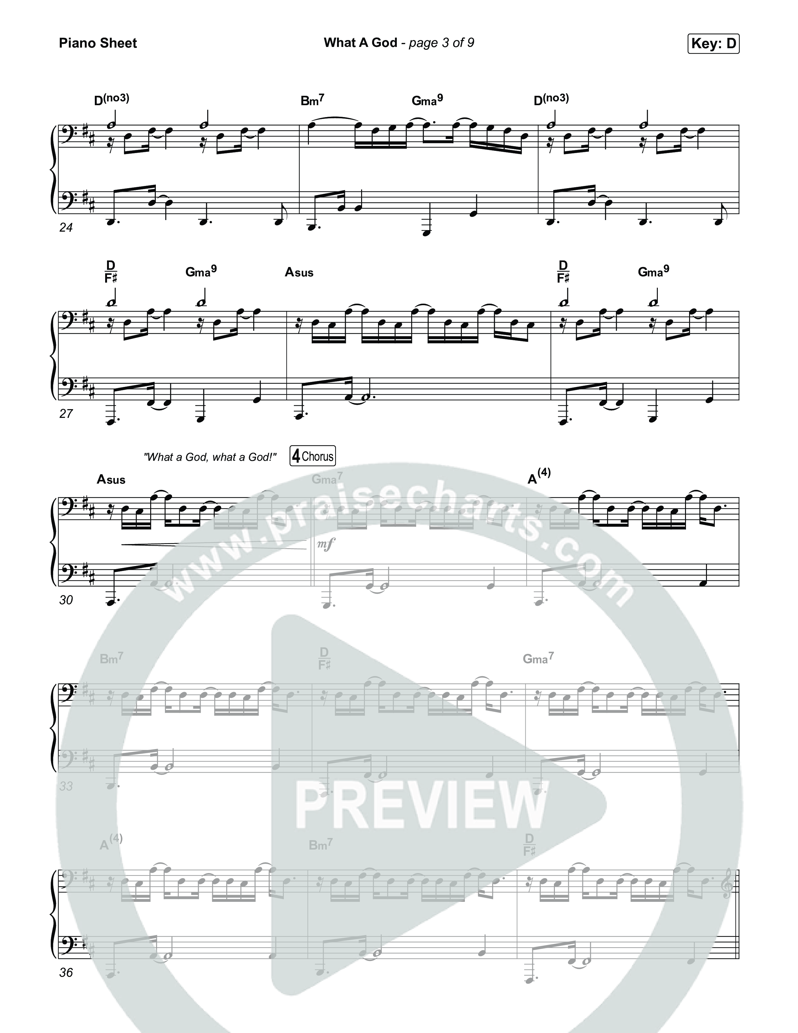 What A God (Live at JOGS) Piano Sheet (SEU Worship / Abbie Gamboa / Chelsea Plank)