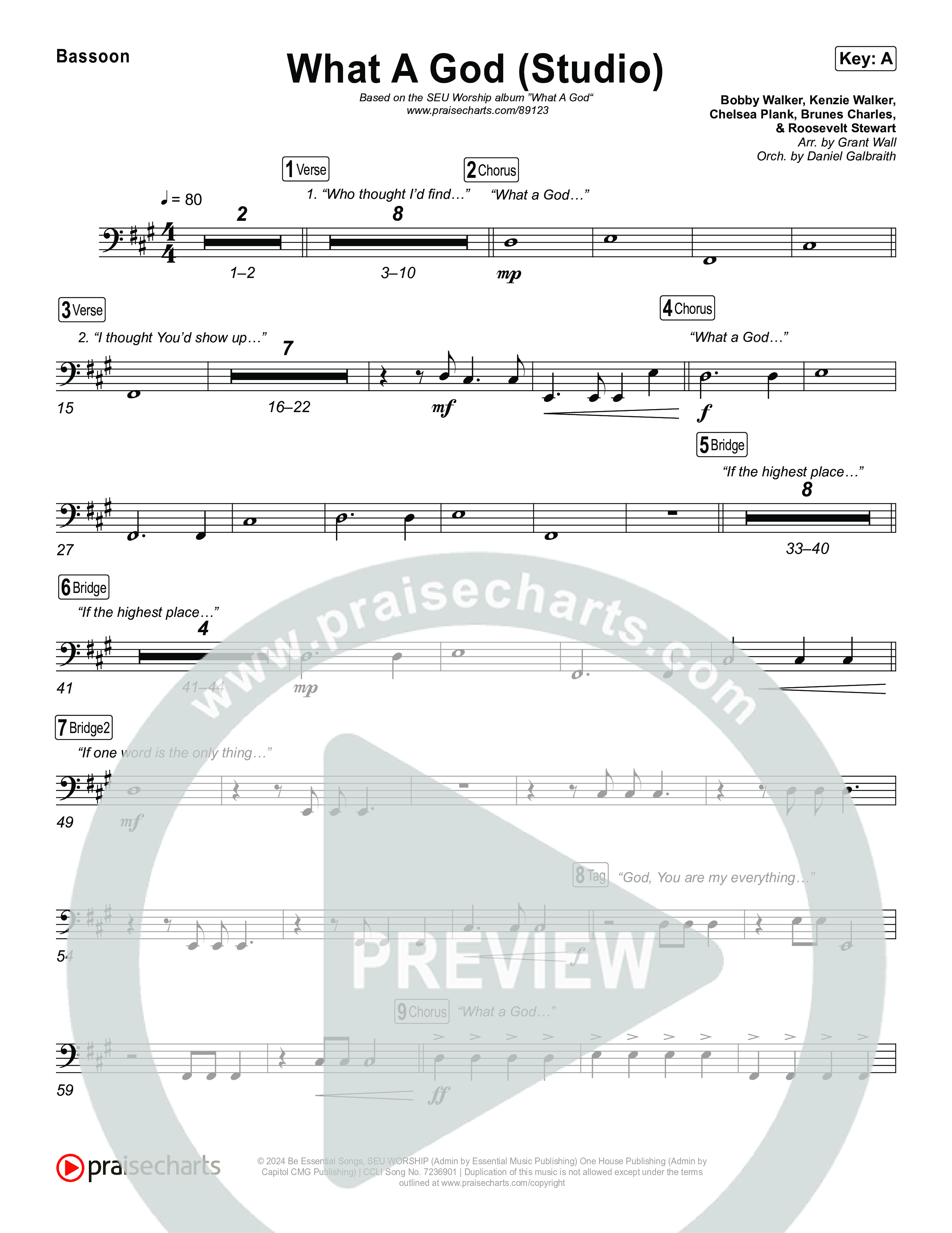 What A God (Studio) Bassoon (SEU Worship / Chelsea Plank / Kenzie Walker / Roosevelt Stewart)