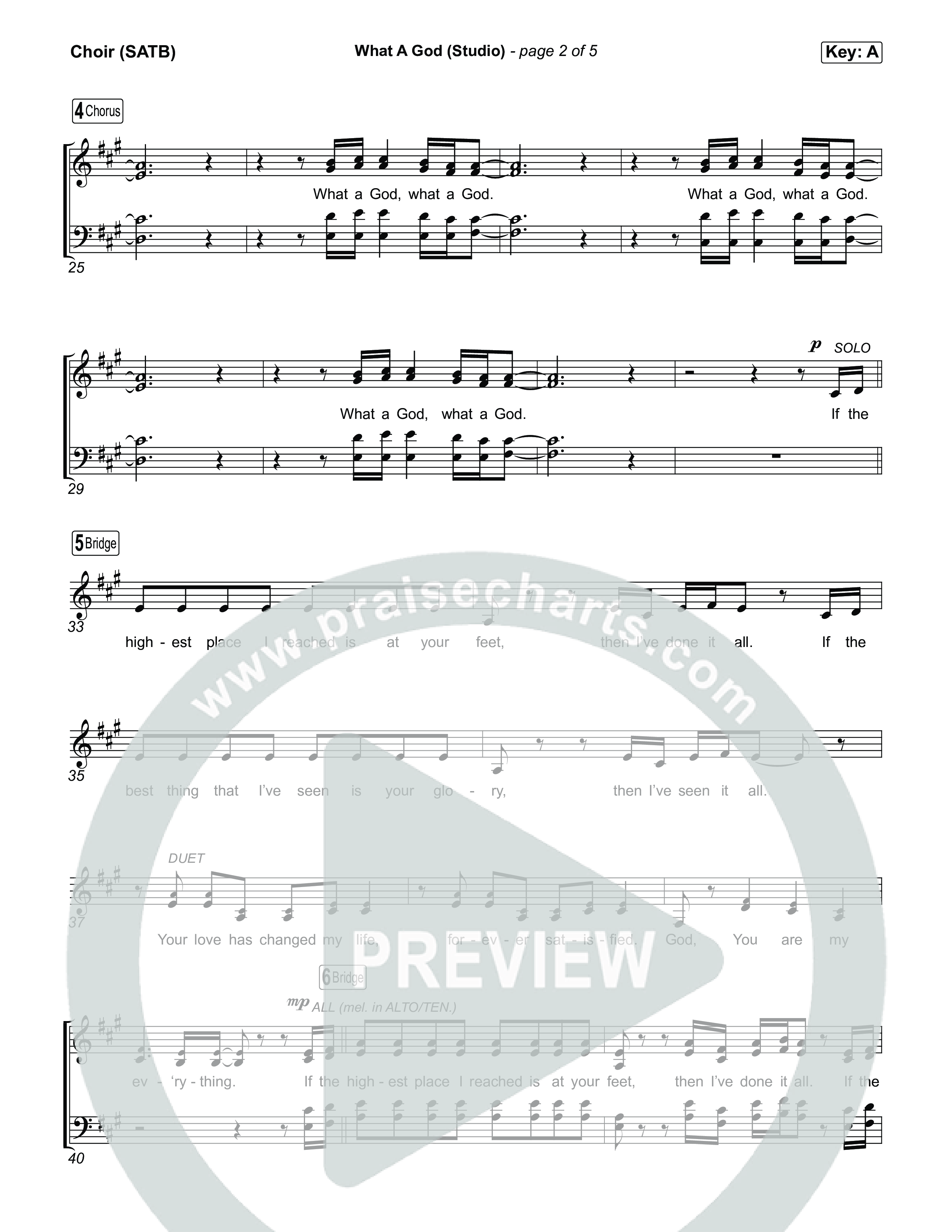 What A God (Studio) Choir Sheet (SATB) (SEU Worship / Chelsea Plank / Kenzie Walker / Roosevelt Stewart)
