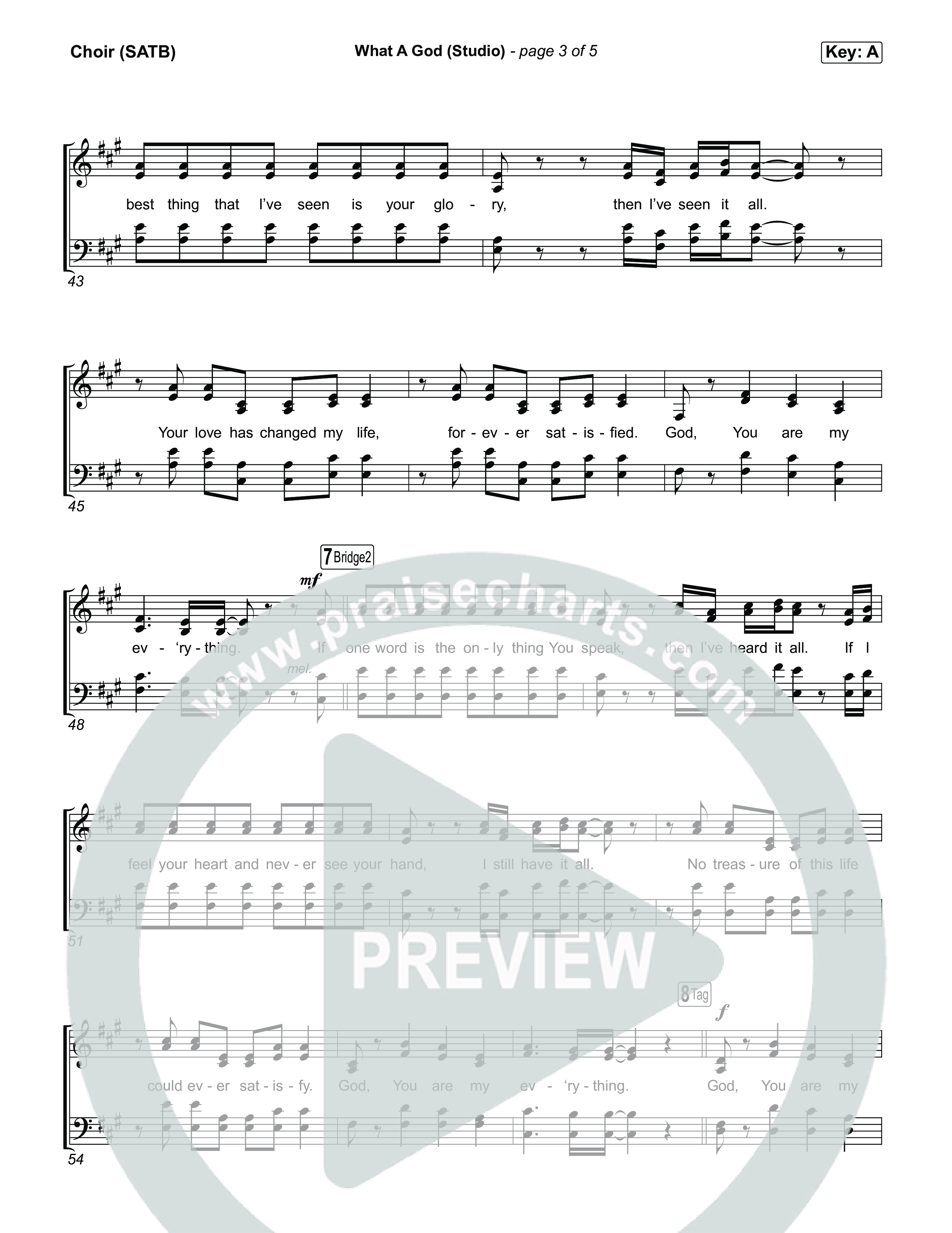 What A God (Studio) Choir Sheet (SATB) (SEU Worship / Chelsea Plank / Kenzie Walker / Roosevelt Stewart)