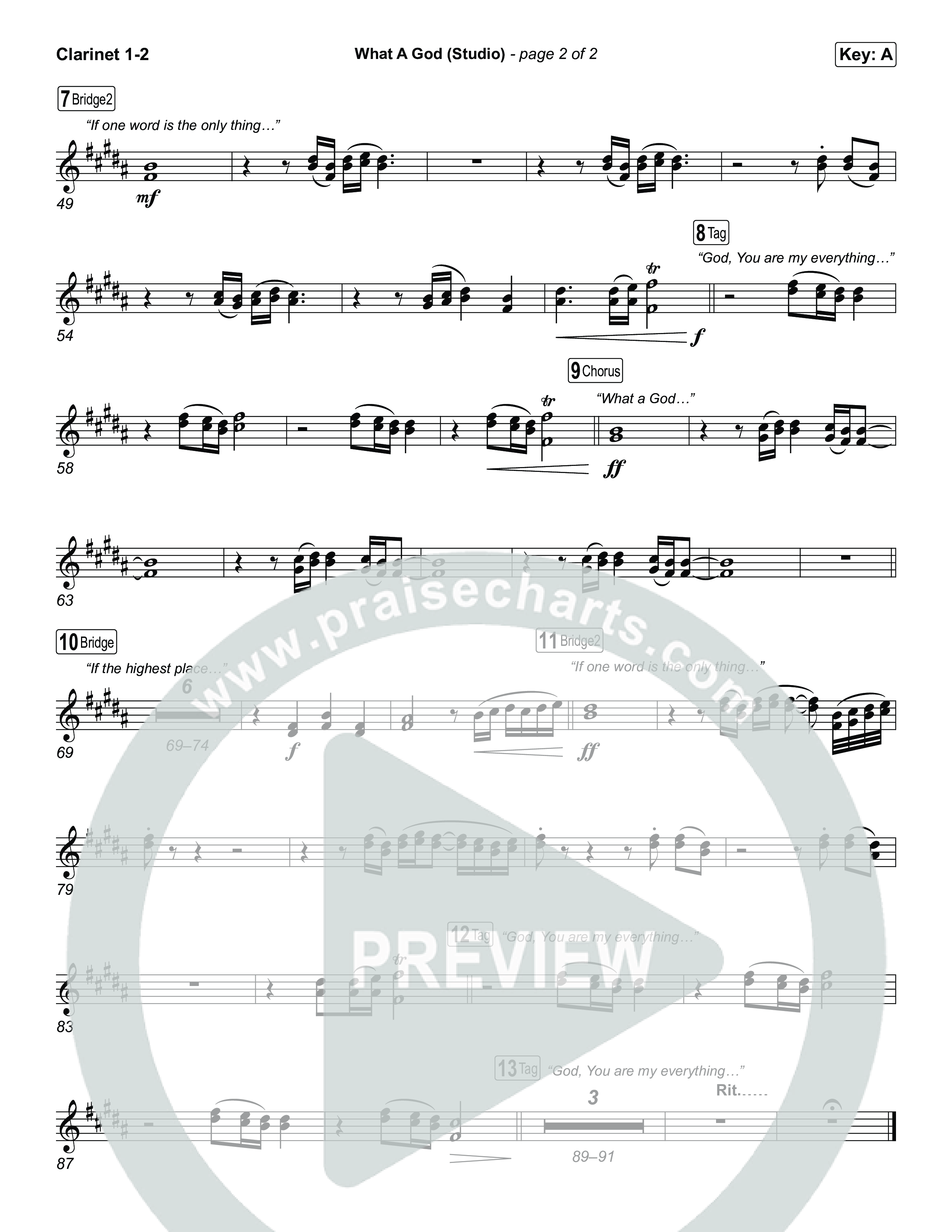 What A God (Studio) Clarinet 1,2 (SEU Worship / Chelsea Plank / Kenzie Walker / Roosevelt Stewart)