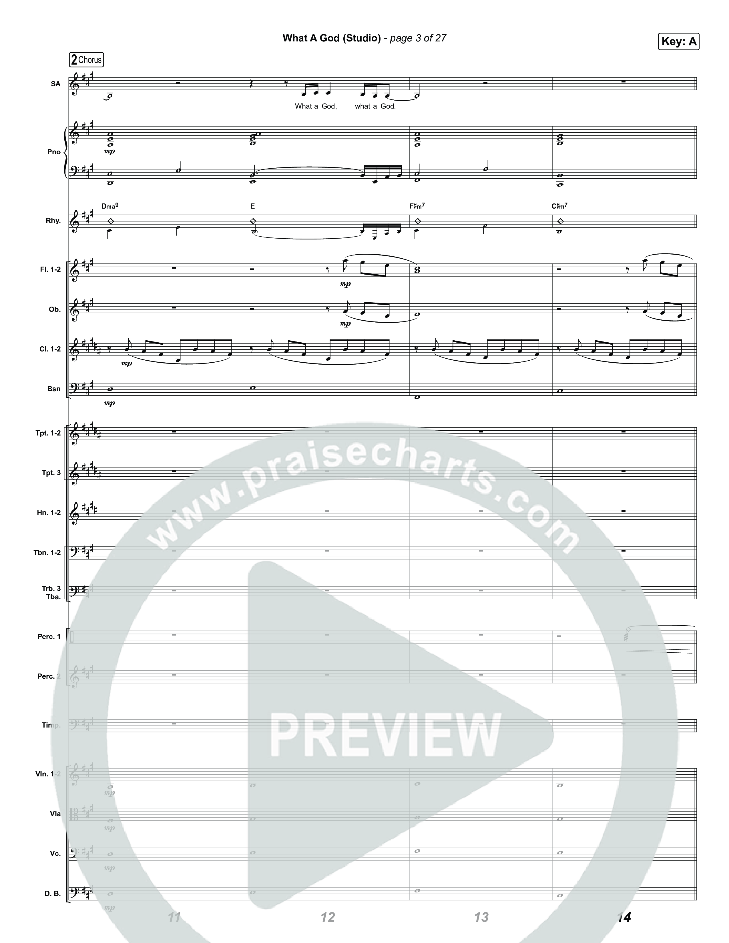 What A God (Studio) Conductor's Score (SEU Worship / Chelsea Plank / Kenzie Walker / Roosevelt Stewart)