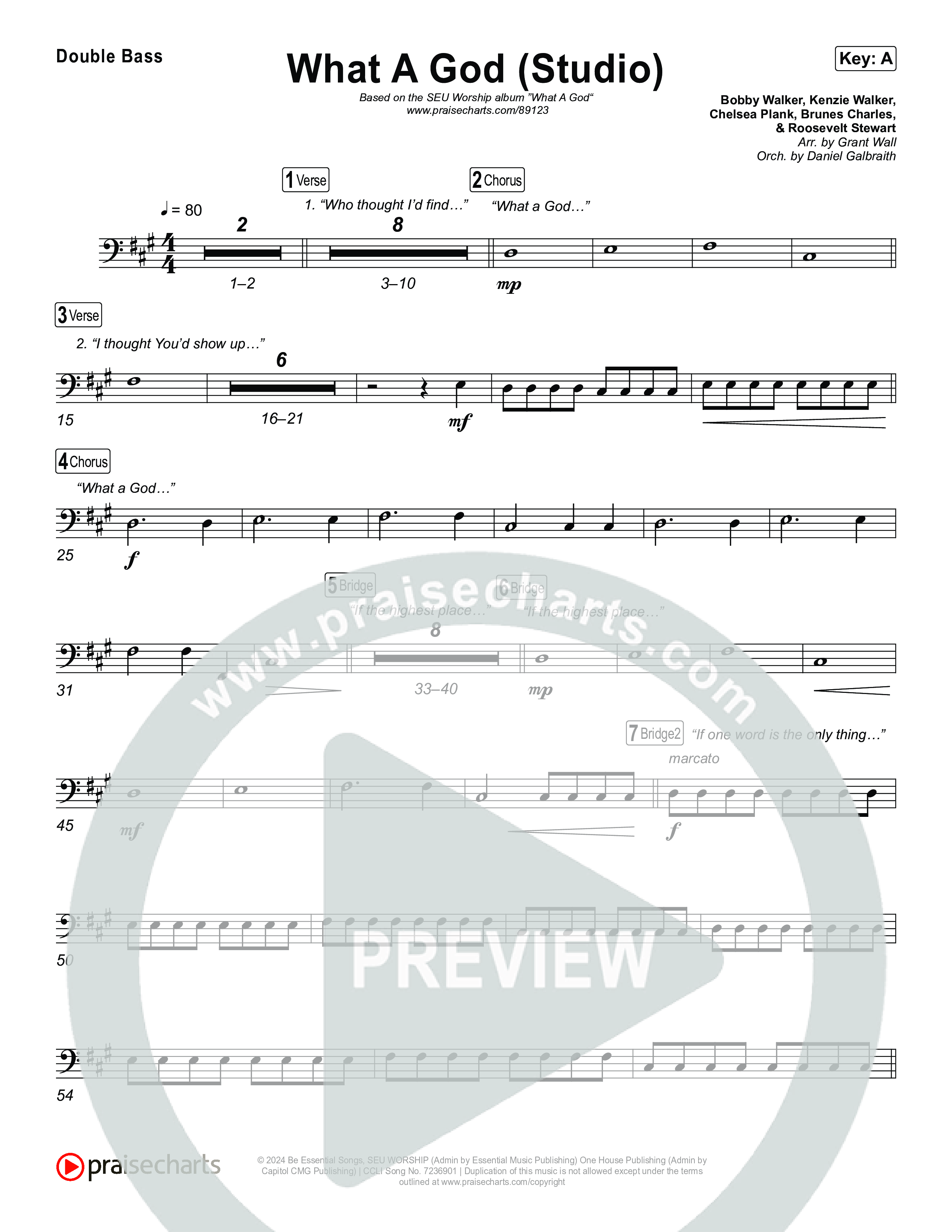 What A God (Studio) String Bass (SEU Worship / Chelsea Plank / Kenzie Walker / Roosevelt Stewart)